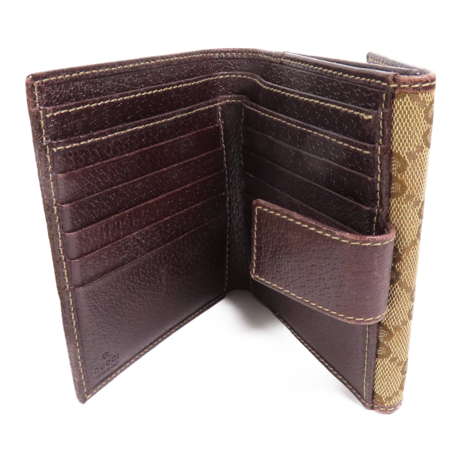 GUCCI 帆布Wallet金扣錢包