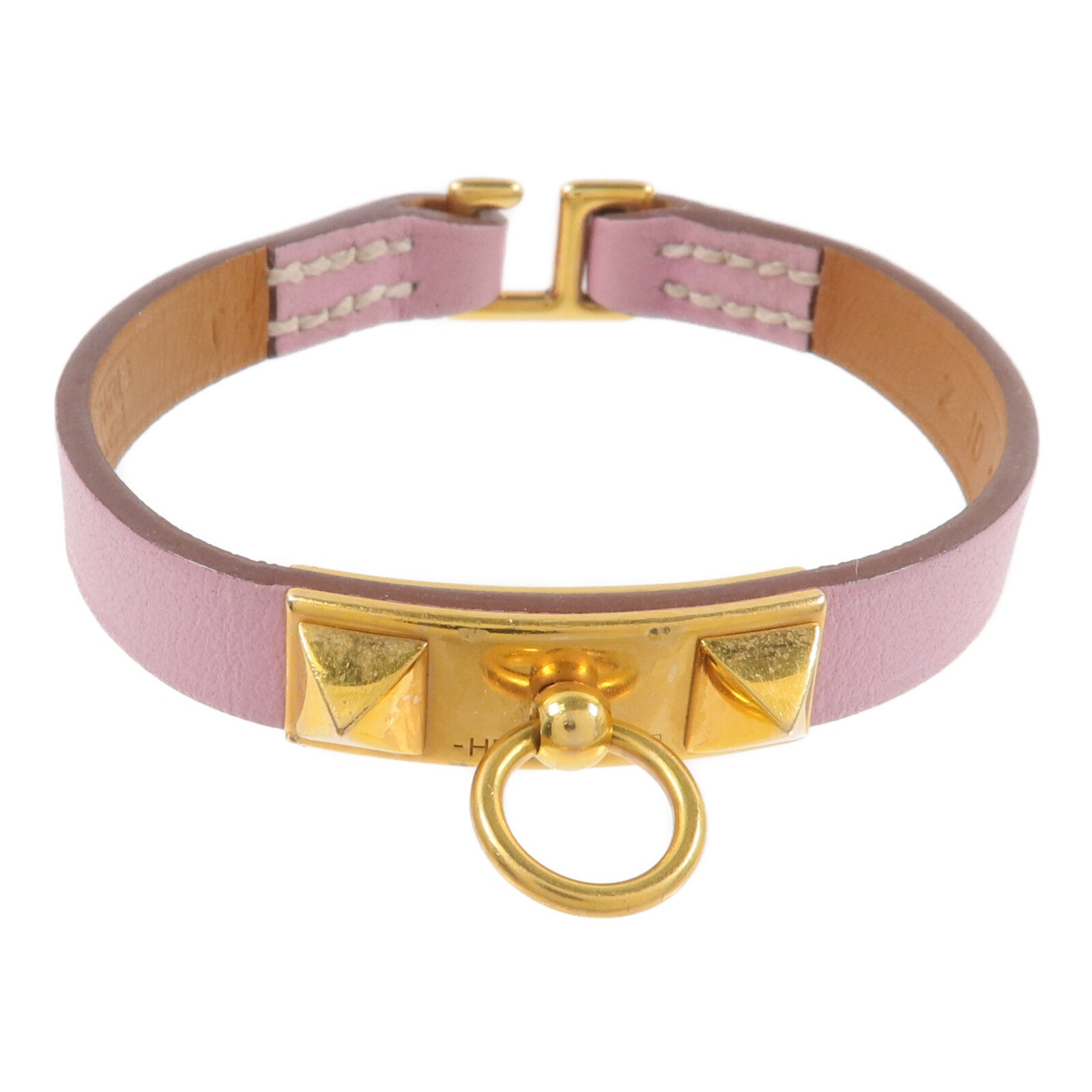 HERMES 【激減優惠】Swift皮革Mini Rivale Bracelet手帶Mauve Sylvestre