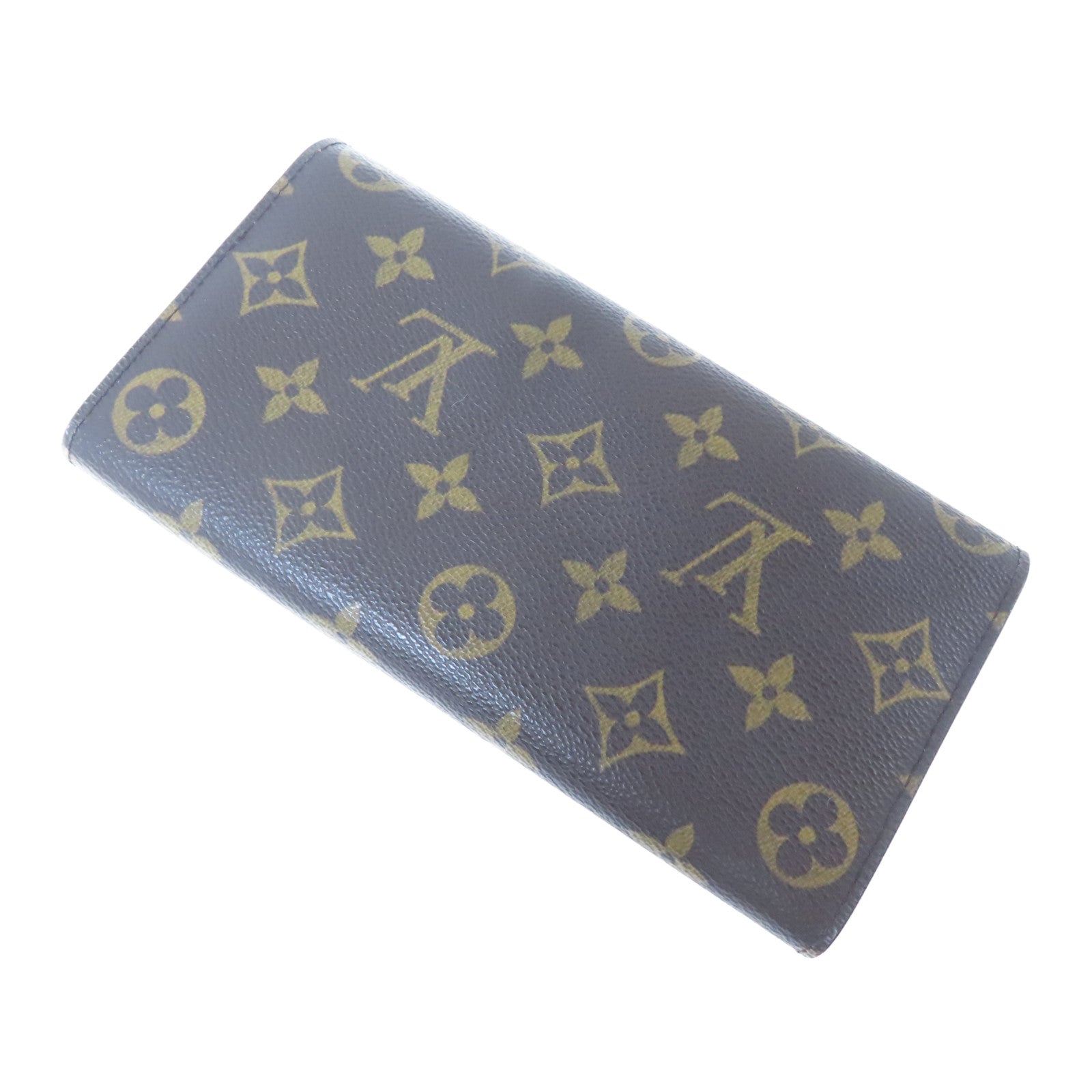 LOUIS VUITTON Monogram Long Wallet金扣長錢包啡色