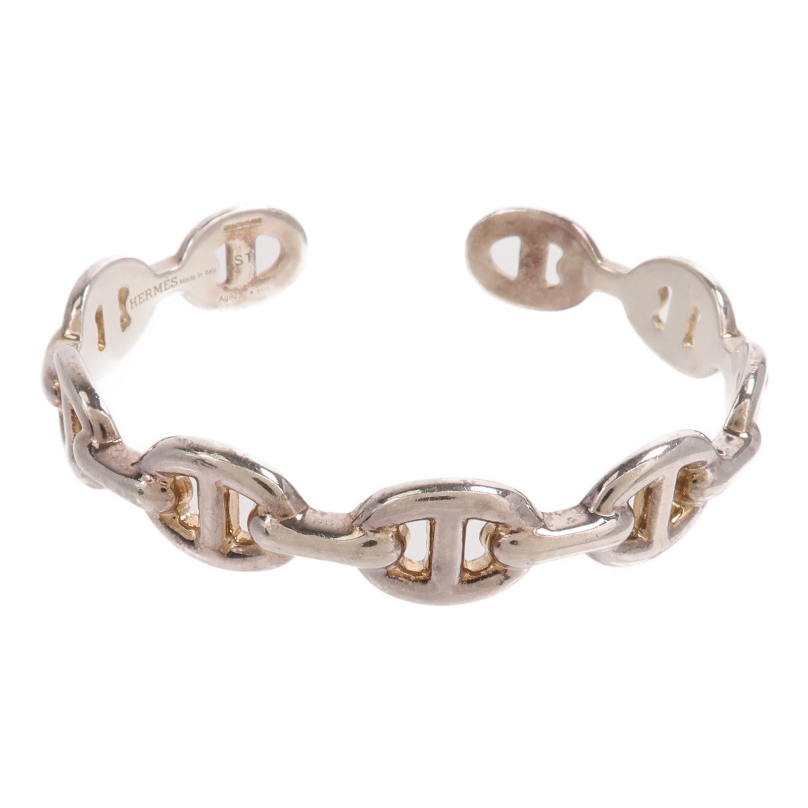 HERMES 925純銀Chaine d'ancre Enchainee Bracelet手鐲