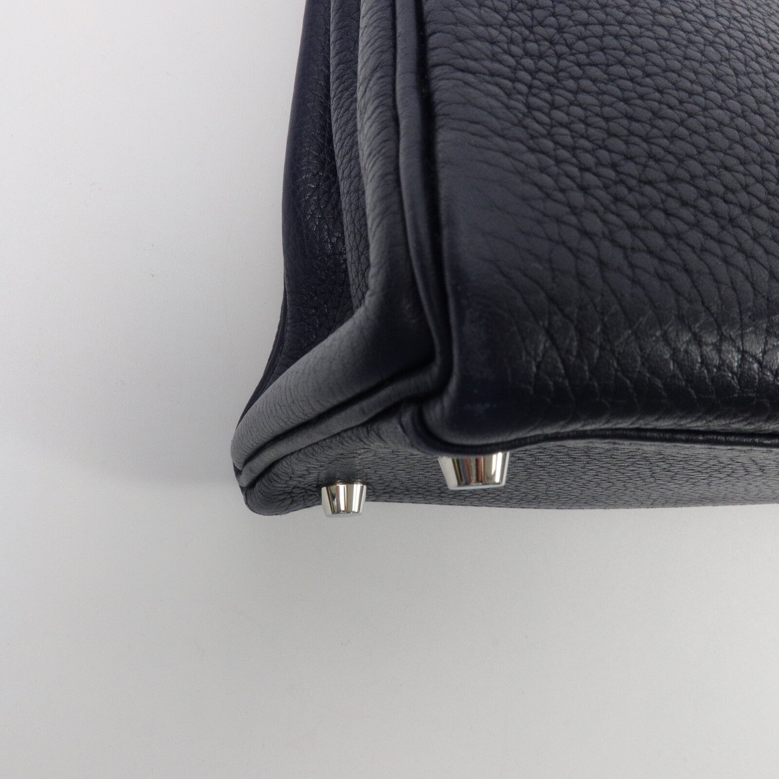 HERMES Clemence皮革Kelly 28手挽肩背兩用袋Blue Nuit