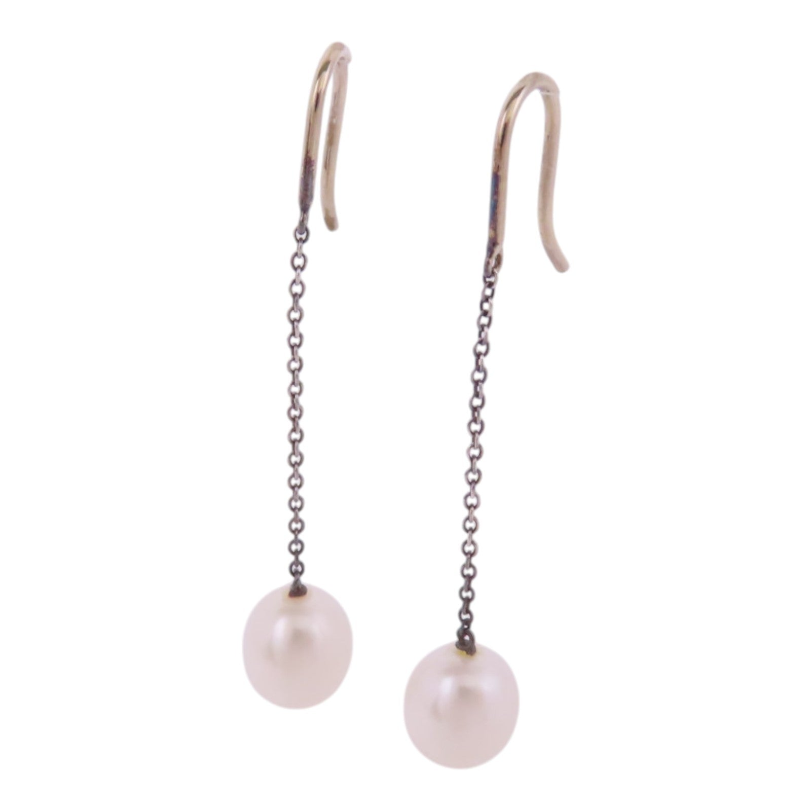 TIFFANY＆CO 925純銀Pearl Drop Earring珍珠耳環