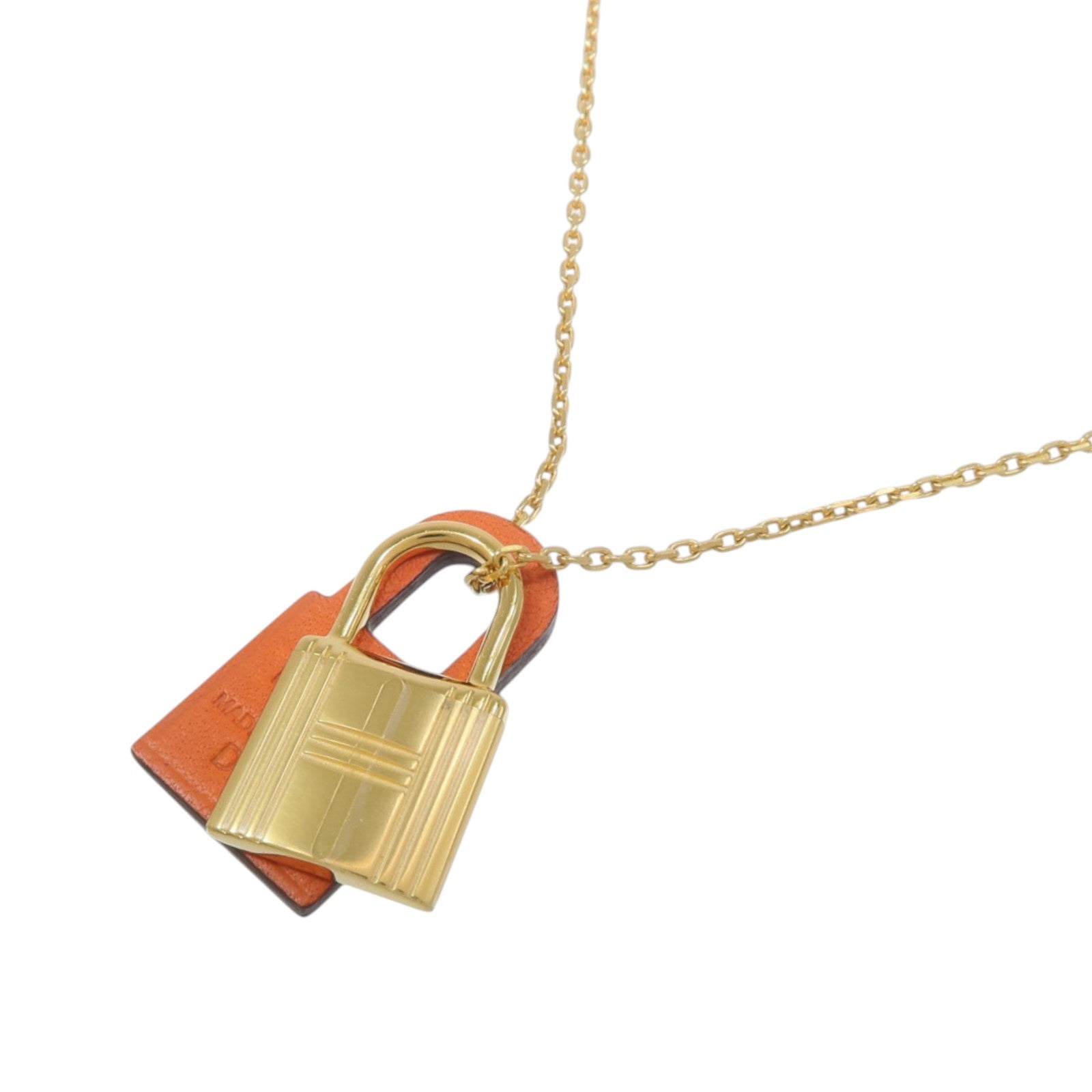 HERMES 金屬/Swift皮革O'Kelly Pendant項鍊