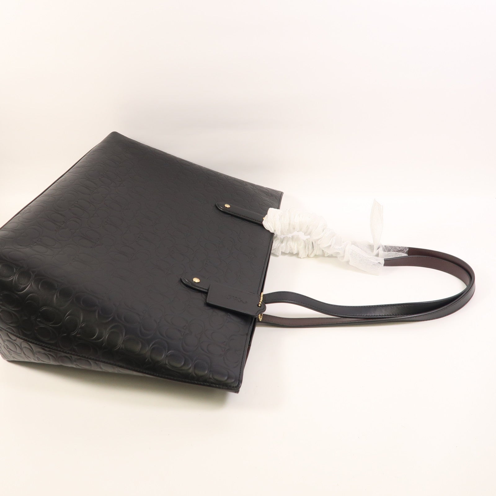 COACH 牛皮皮革Central Tote金扣肩背袋