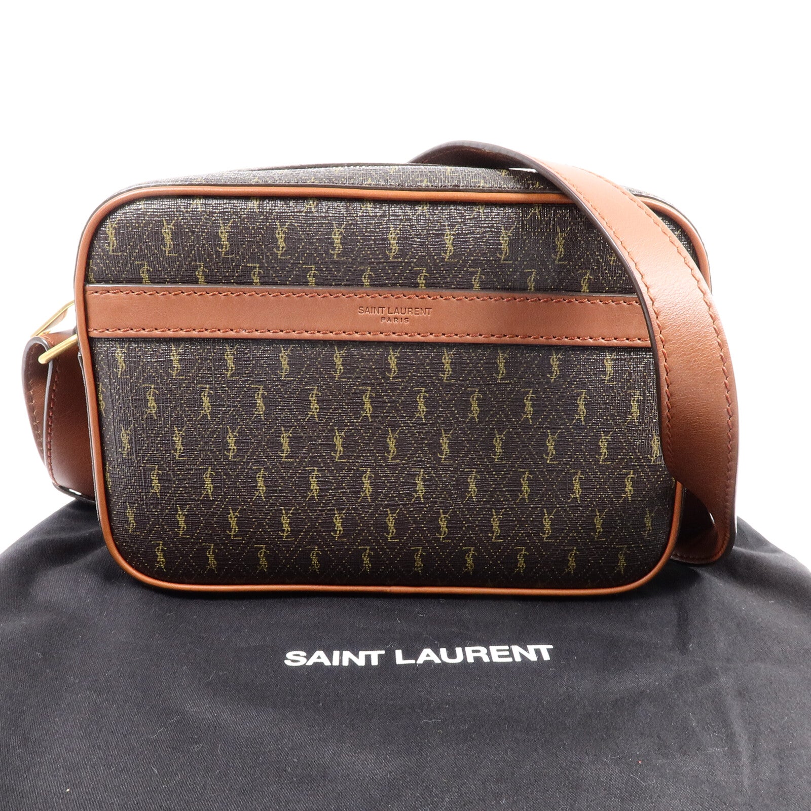 SAINT LAURENT 塗層帆布Le Monogramme Camera Bag肩背袋