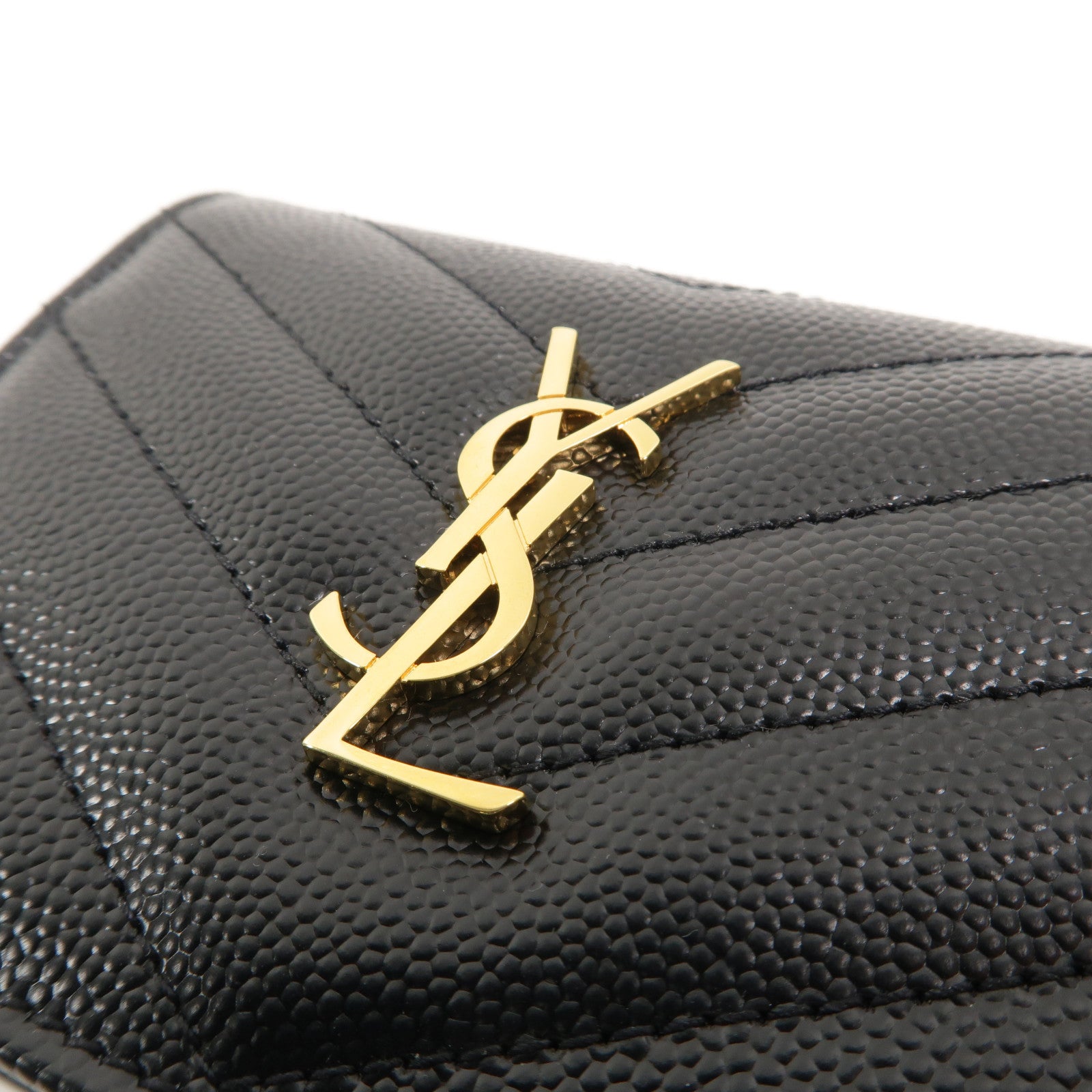 SAINT LAURENT 牛皮皮革Cassandre Matelasse Flap Card Case錢包