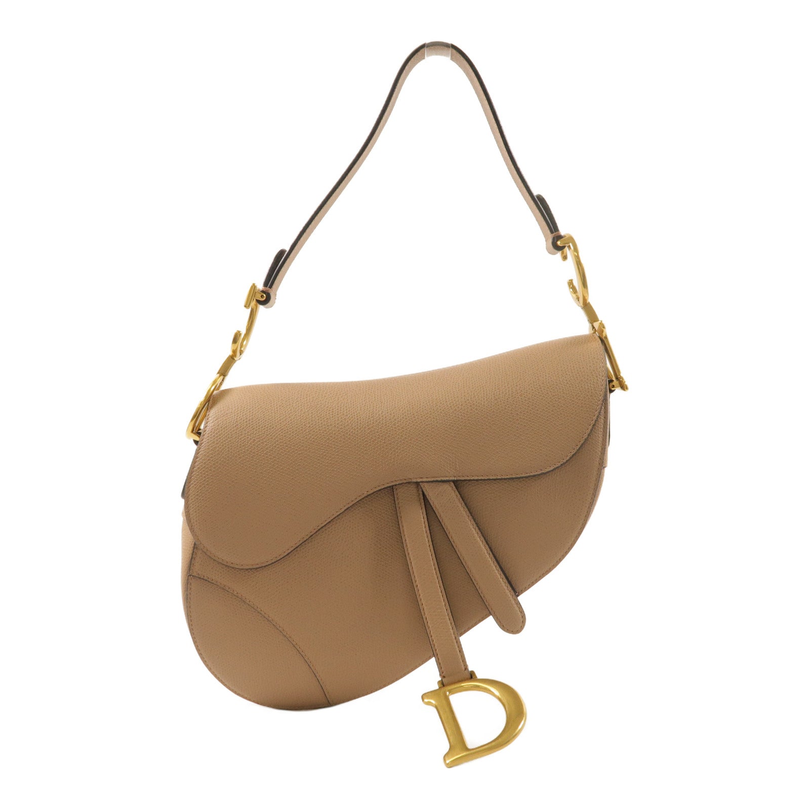 Dior 牛皮皮革Saddle Bag金扣肩背袋