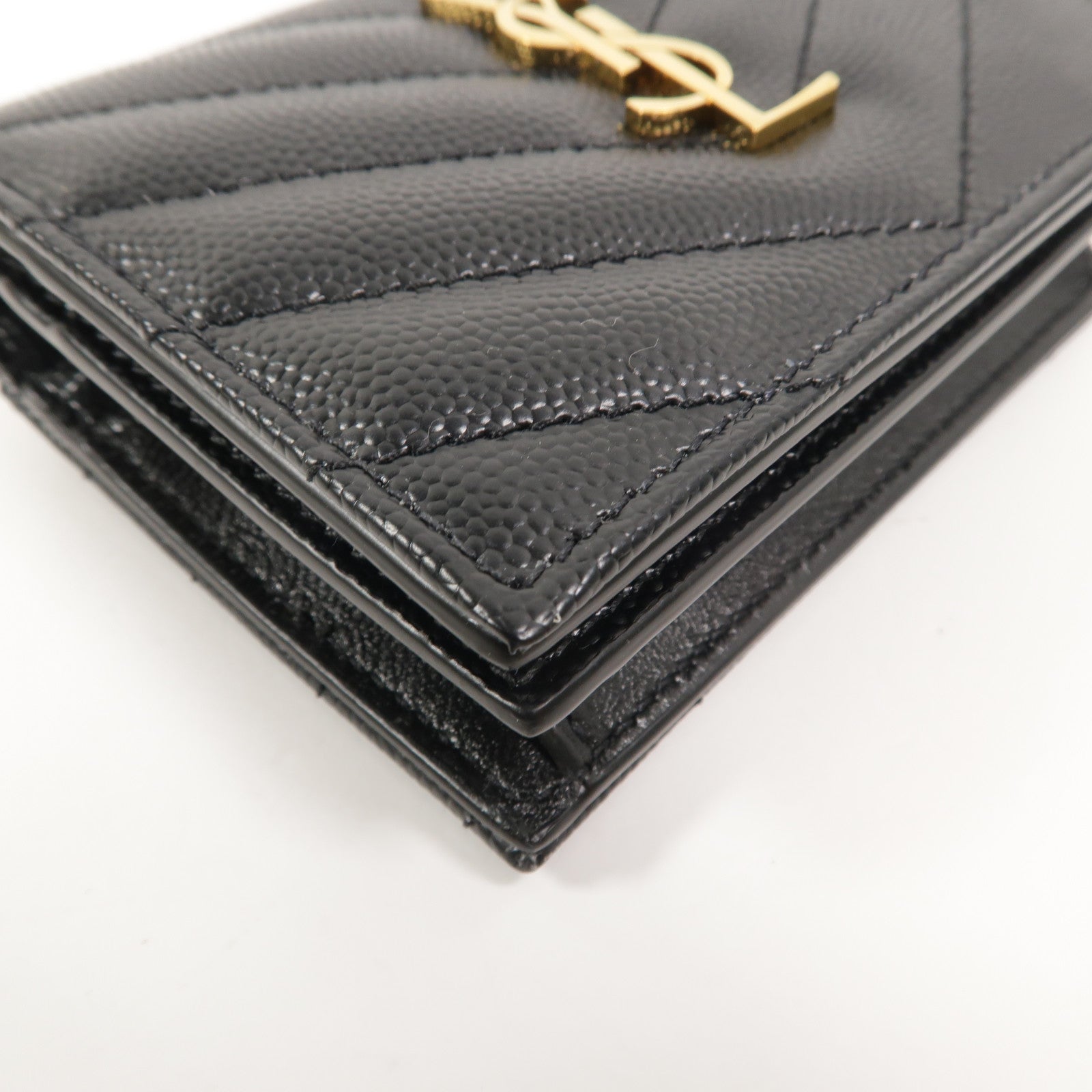 SAINT LAURENT 牛皮皮革Cassandre Matelasse Flap Card Case錢包