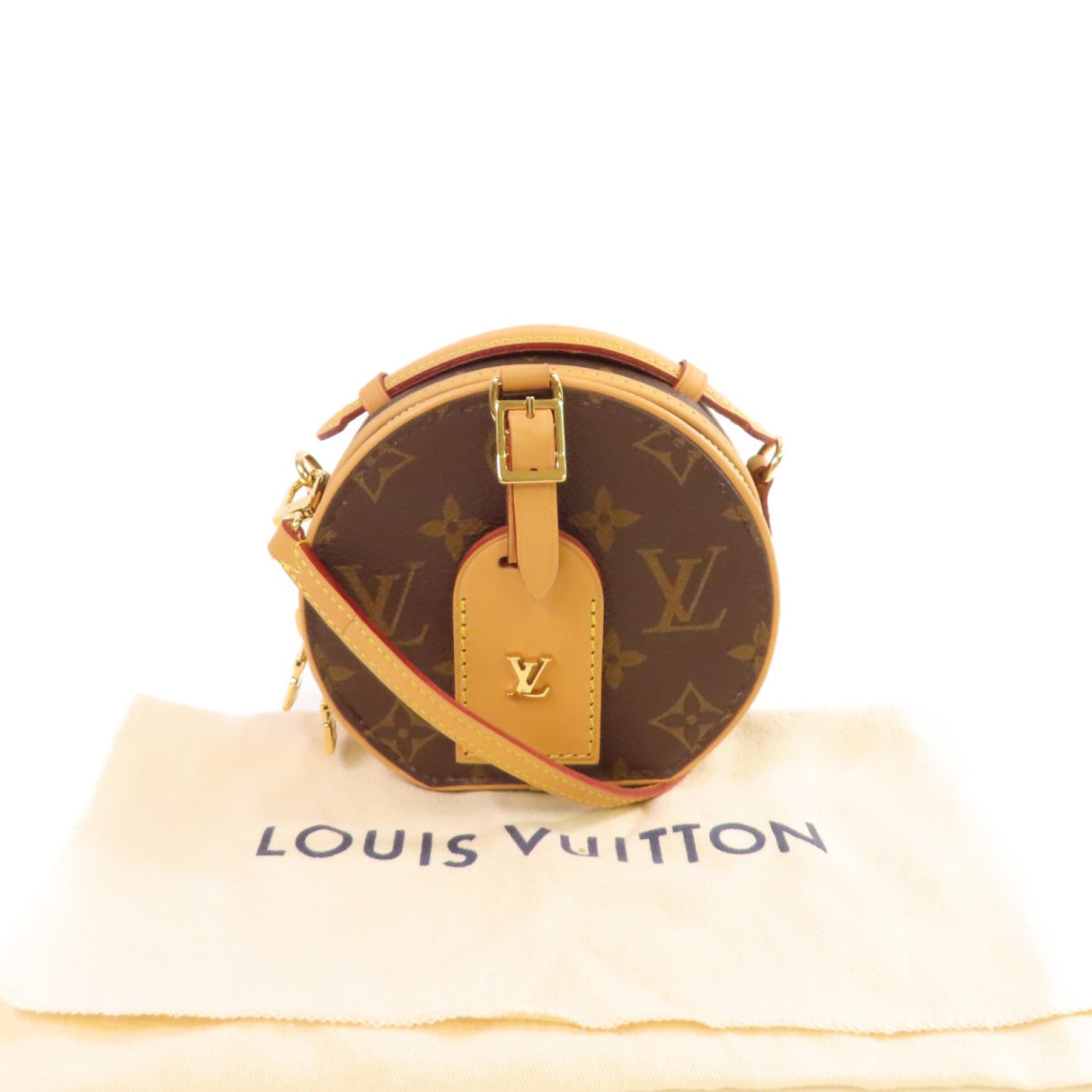 LOUIS VUITTON Monogram Mini Boite Chapeau Shoulder Bag金扣肩背袋啡色