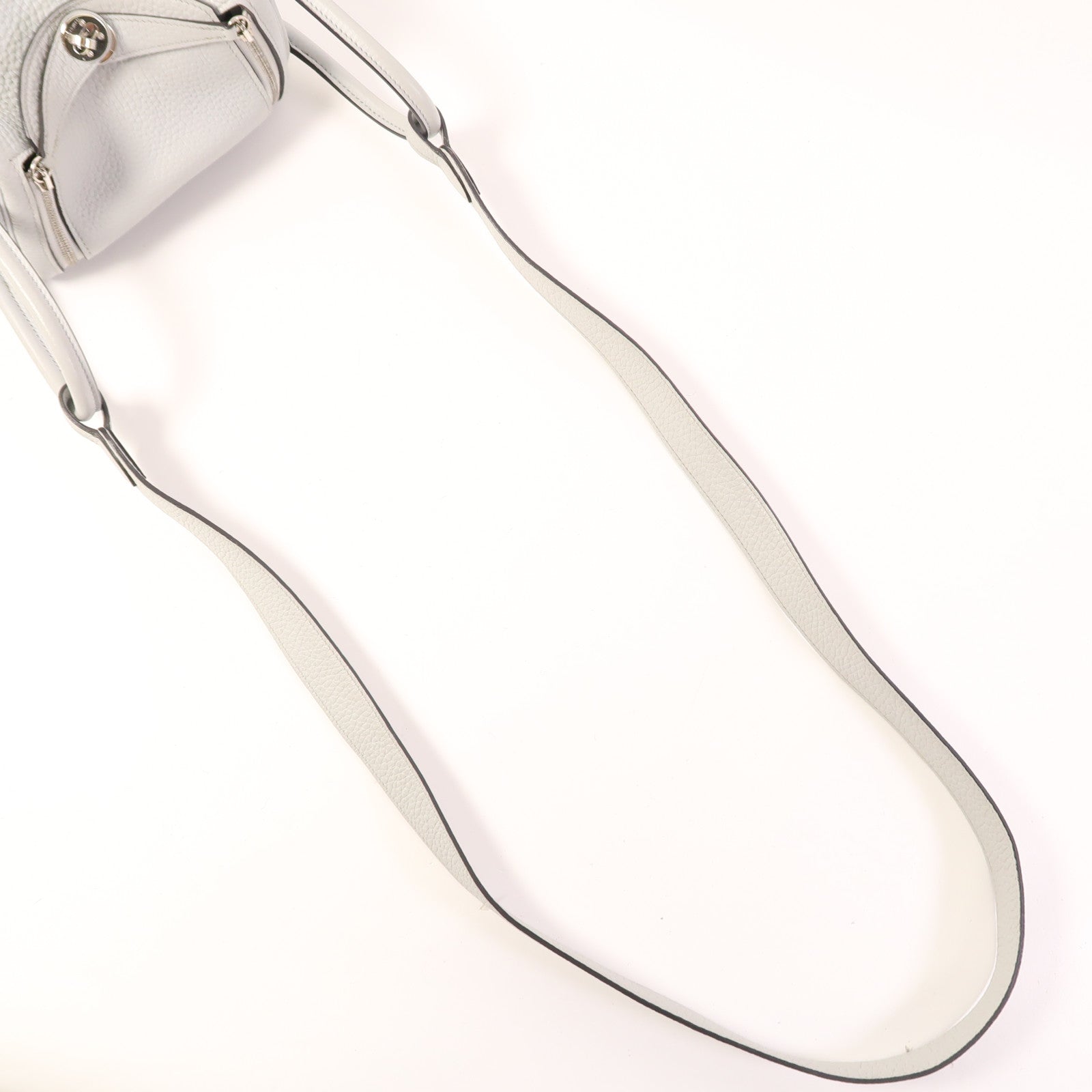 HERMES Clemence皮革Mini Lindy金扣手挽肩背兩用袋Bleu Pale