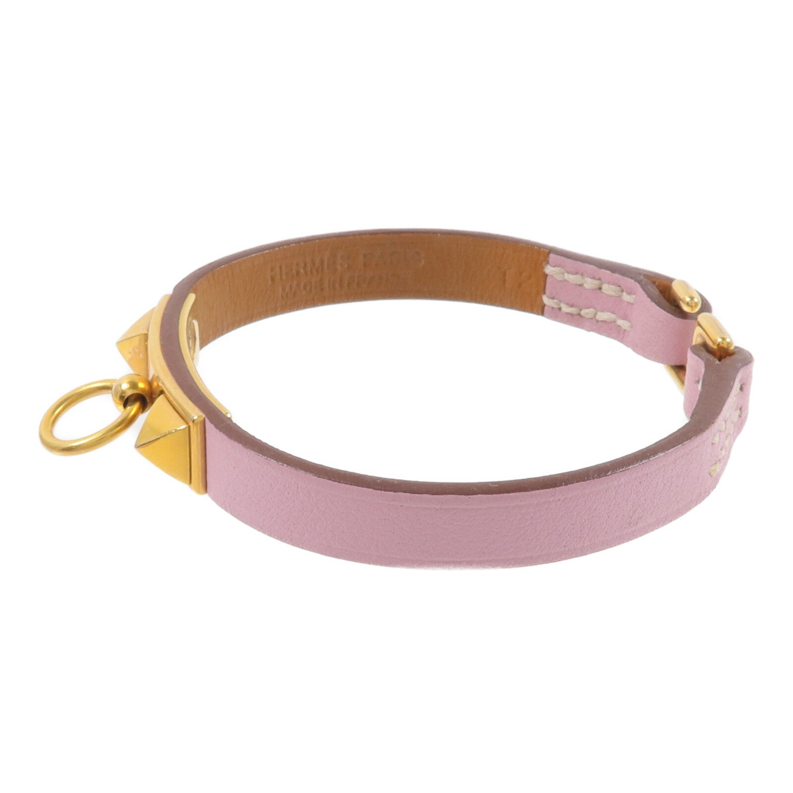 HERMES 【激減優惠】Swift皮革Mini Rivale Bracelet手帶Mauve Sylvestre