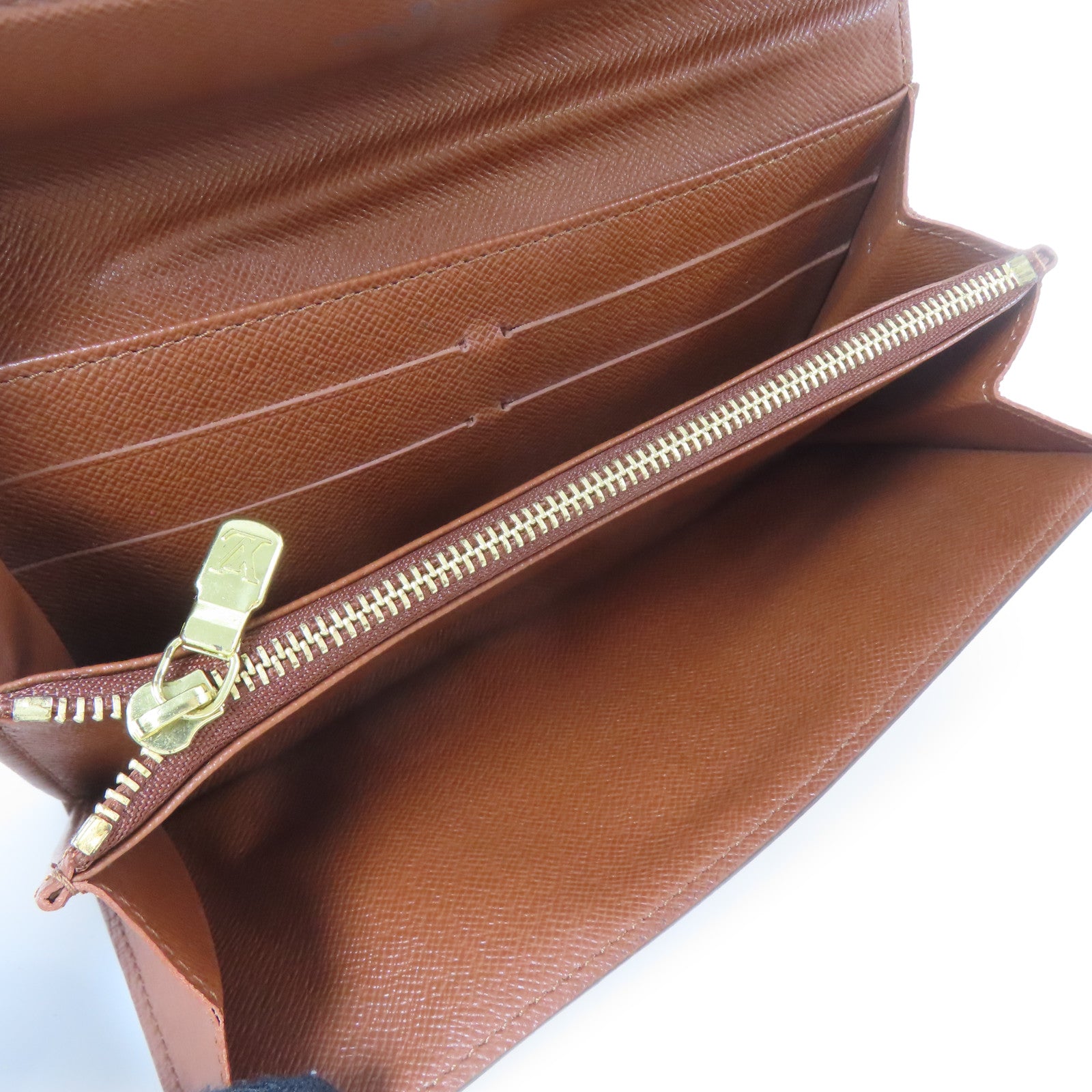 LOUIS VUITTON Monogram Long Wallet金扣長錢包啡色
