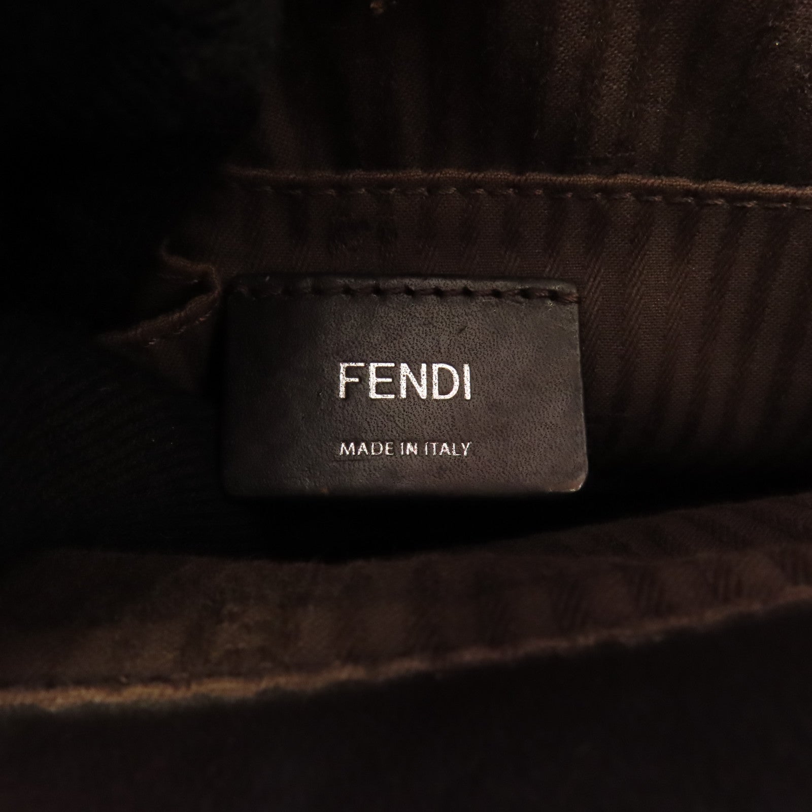 FENDI 牛皮皮革2 Jours Bag銀扣肩背袋