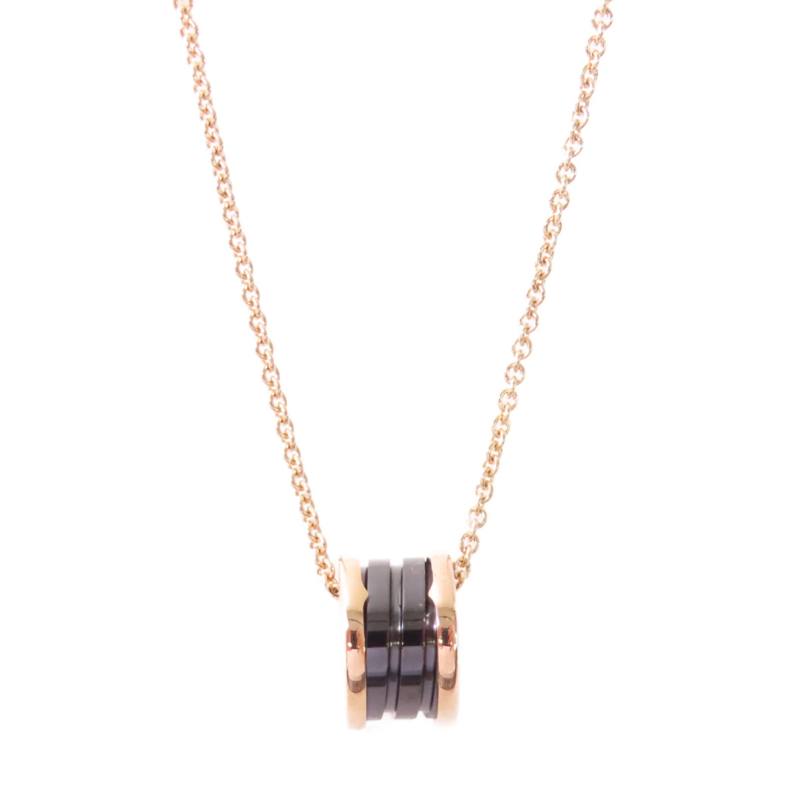 BVLGARI 18K玫瑰金/陶瓷B-Zero 1 Necklace金扣項鍊