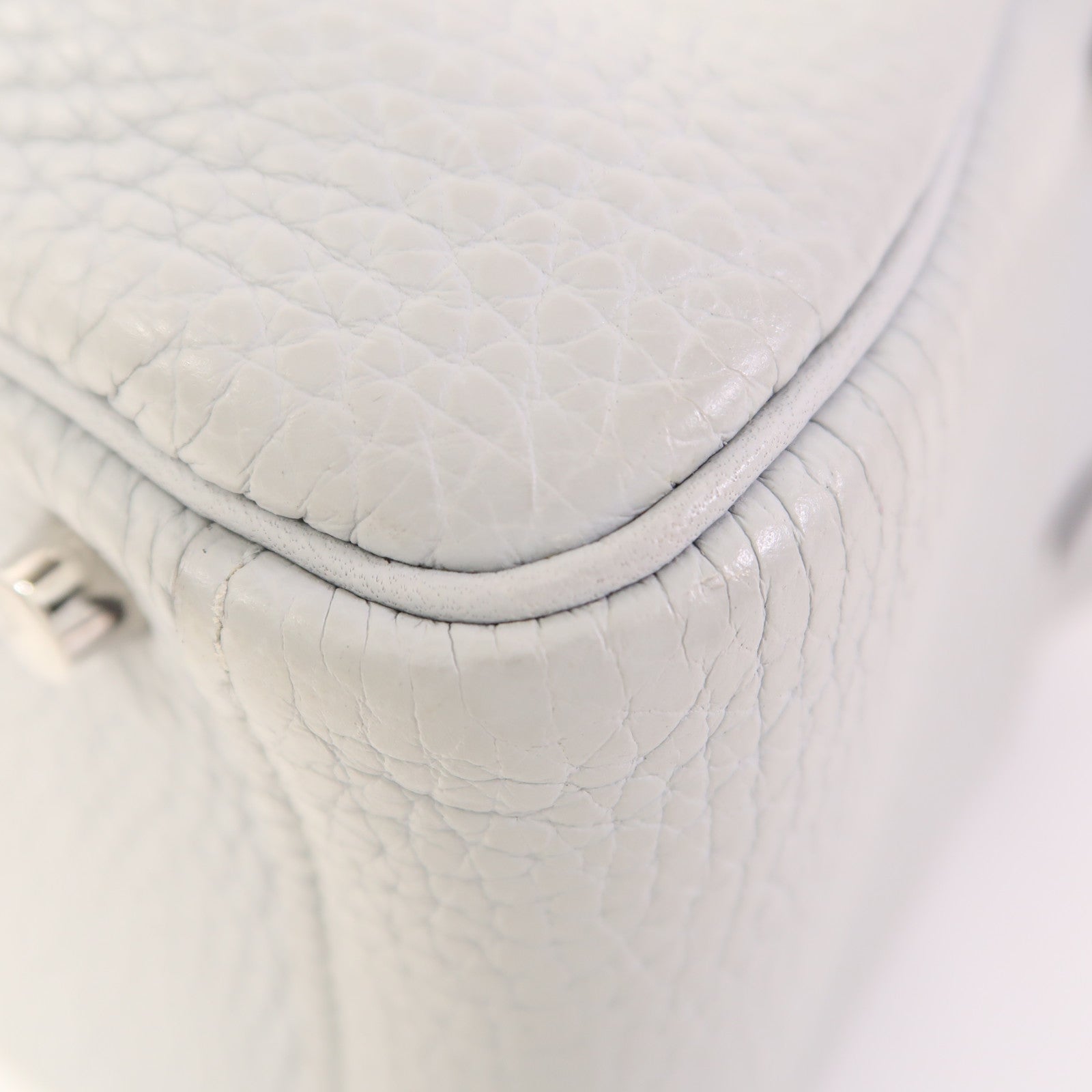 HERMES Clemence皮革Mini Lindy金扣手挽肩背兩用袋Bleu Pale
