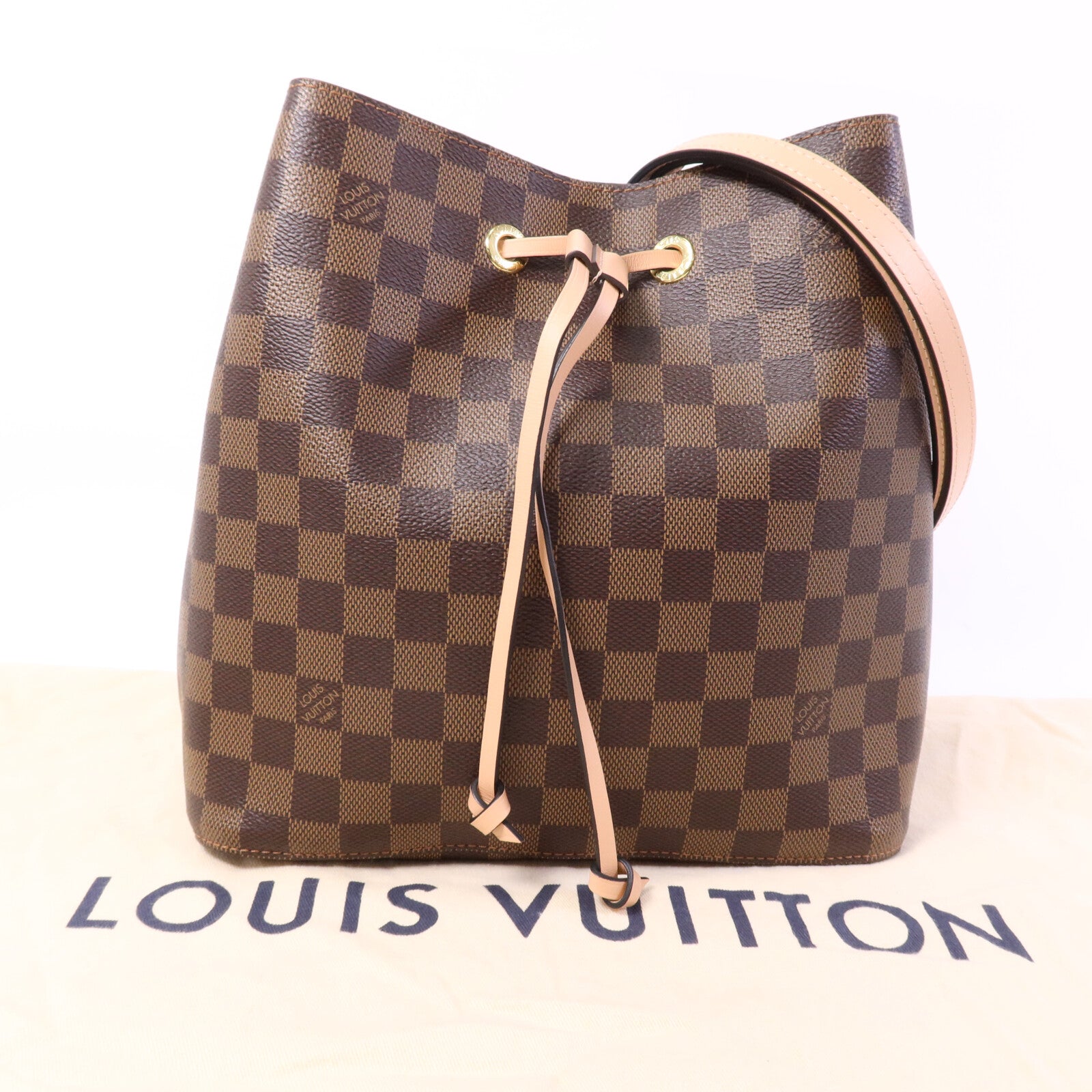 LOUIS VUITTON Damier NeoNoe金扣肩背袋