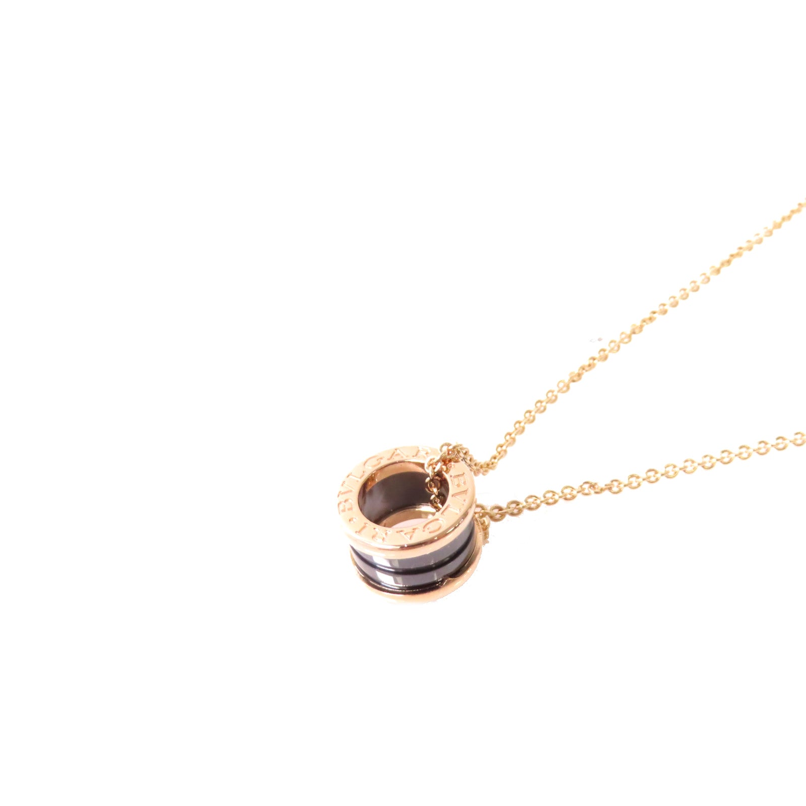 BVLGARI 18K玫瑰金/陶瓷B-Zero 1 Necklace金扣項鍊