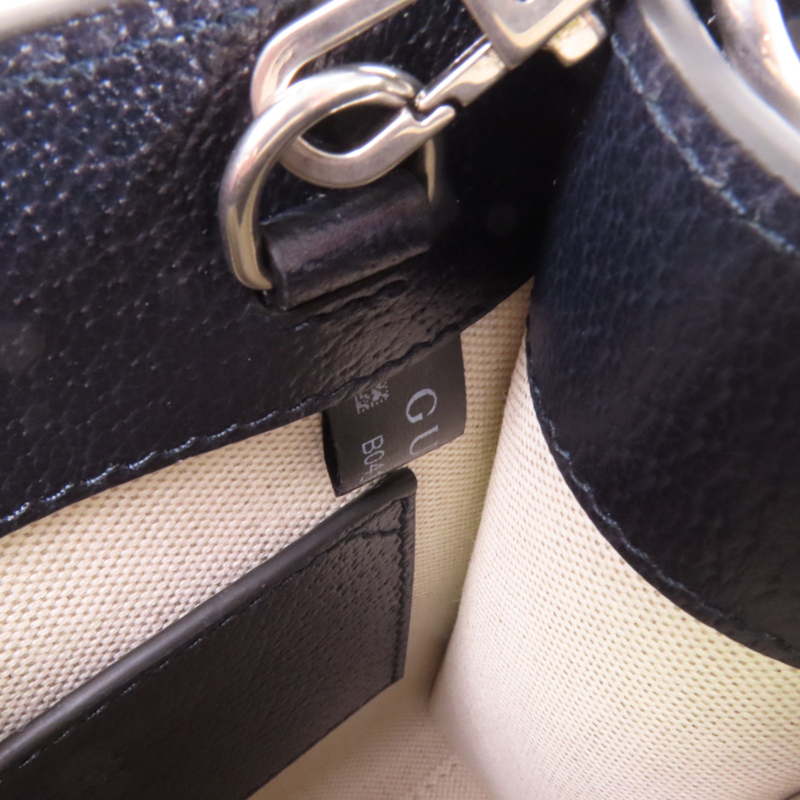 GUCCI 塗層帆布Interlocking G Mini Tote銀扣手挽肩背兩用袋