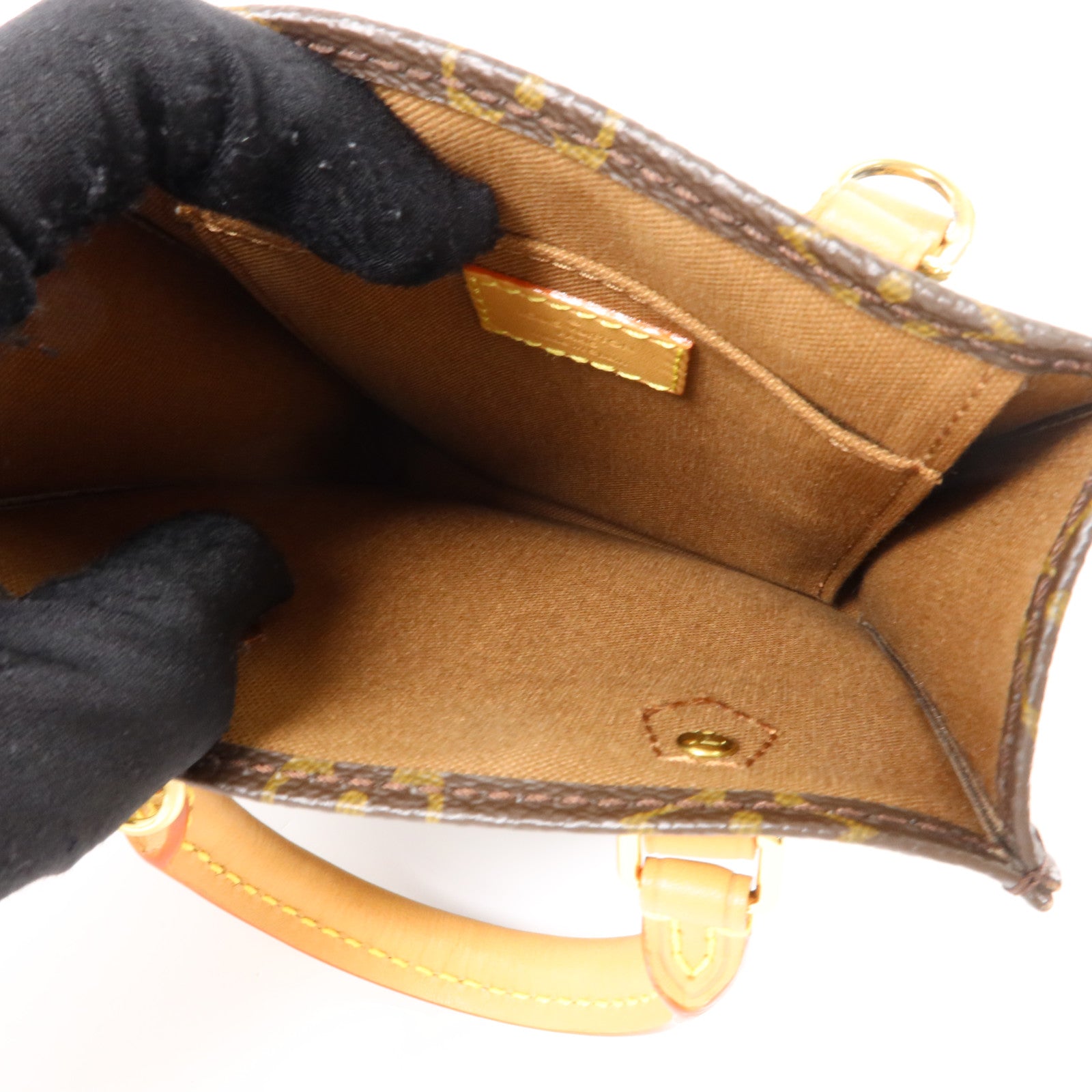 LOUIS VUITTON Monogram Petit Sac Plat手挽肩背兩用袋