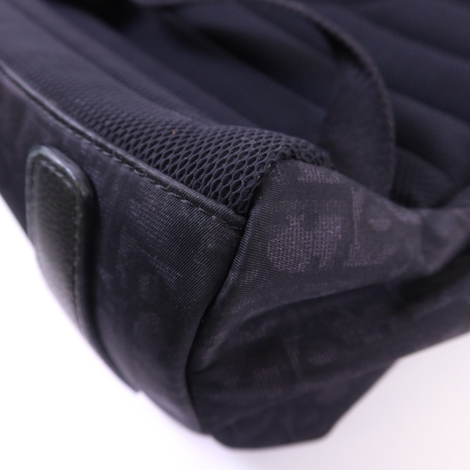 Dior 尼龍/牛皮皮革Trotter Pattern Backpack銀扣背包