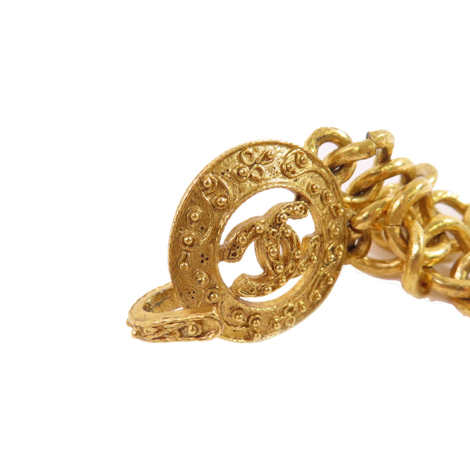 CHANEL 金屬CC Chain Belt金扣腰帶金色