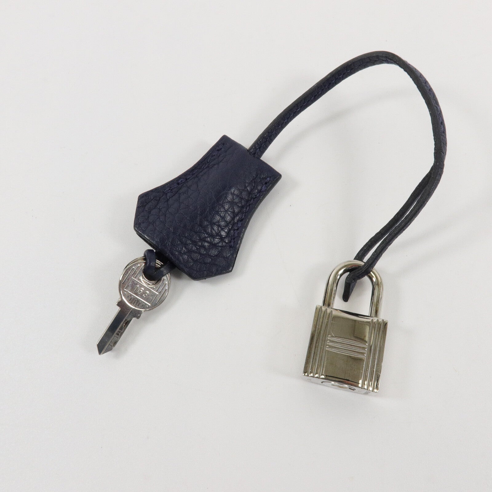 HERMES Clemence皮革Kelly 28手挽肩背兩用袋Blue Nuit