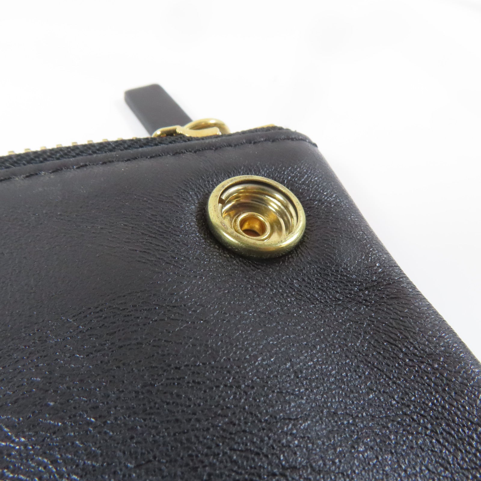 CELINE 牛皮皮革Torio金扣肩背袋黑色