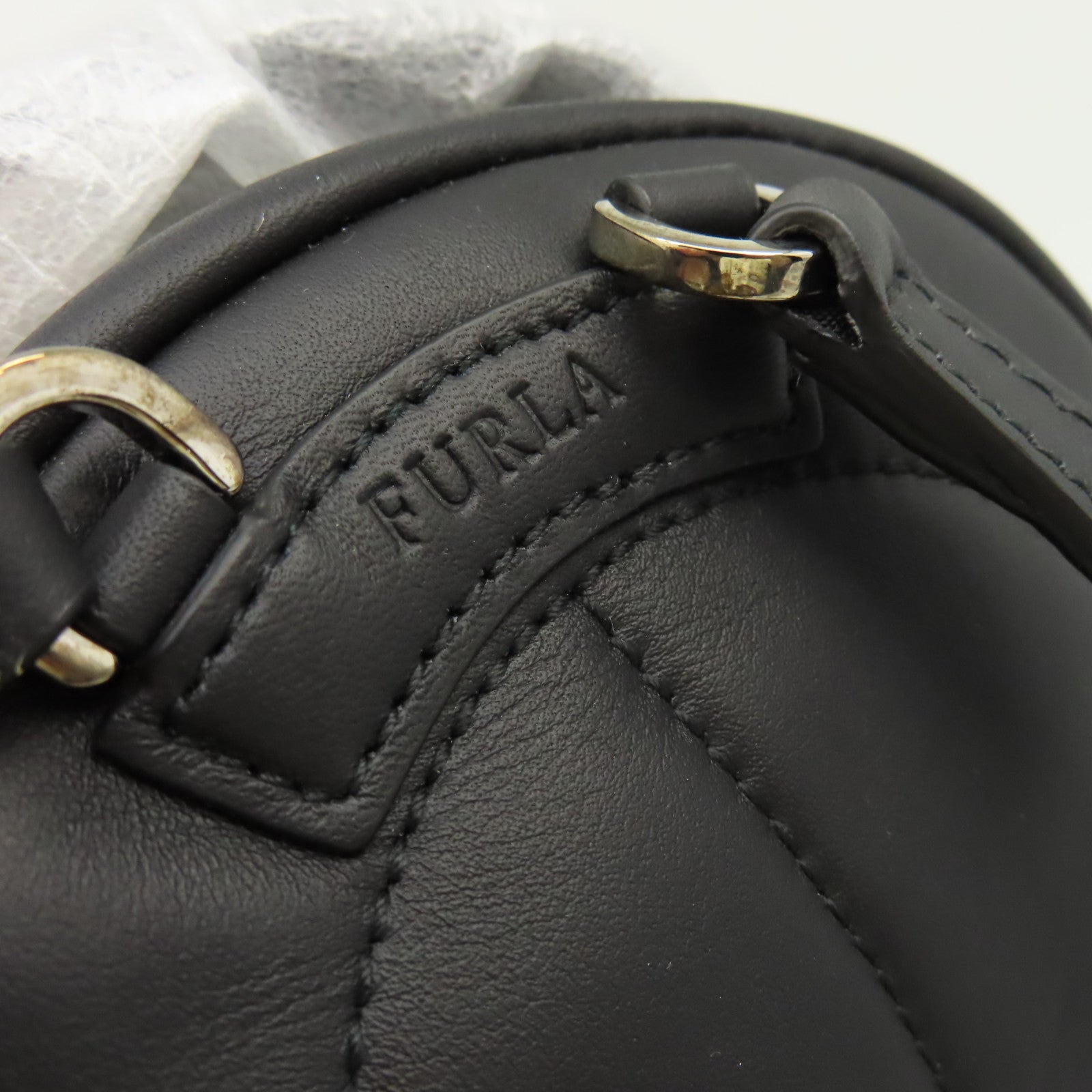Furla 牛皮皮革Mini Backpack背包黑色