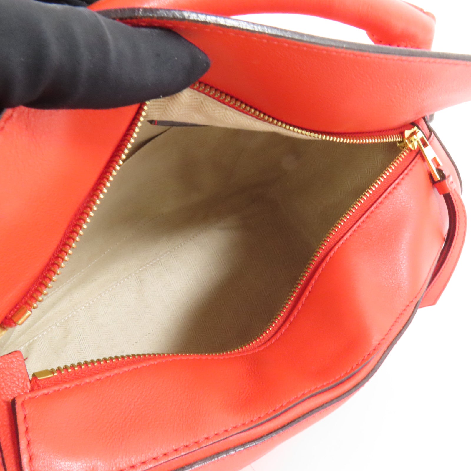 LOEWE 牛皮皮革Puzzle Medium金扣手挽肩背兩用袋