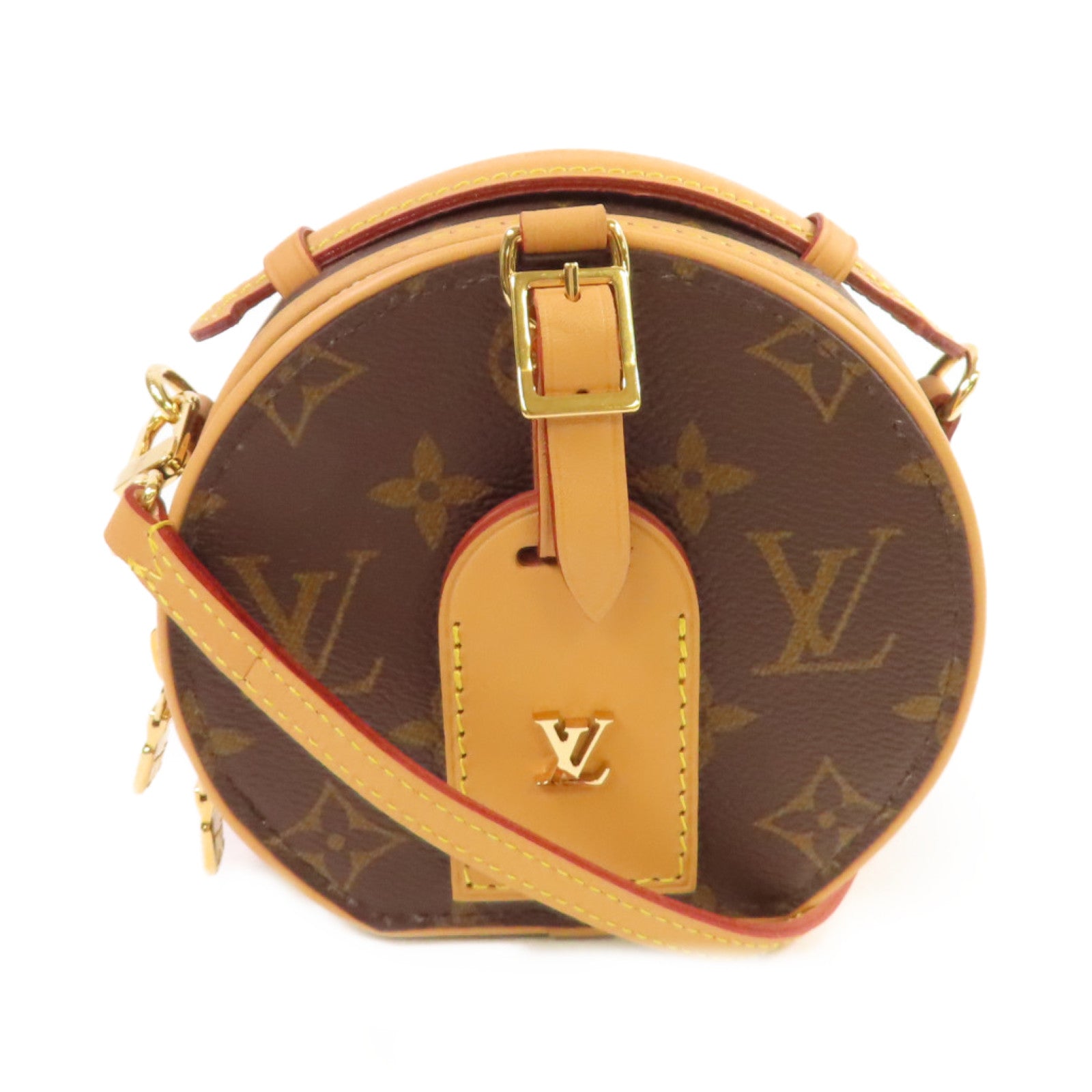 LOUIS VUITTON Monogram Mini Boite Chapeau Shoulder Bag金扣肩背袋啡色