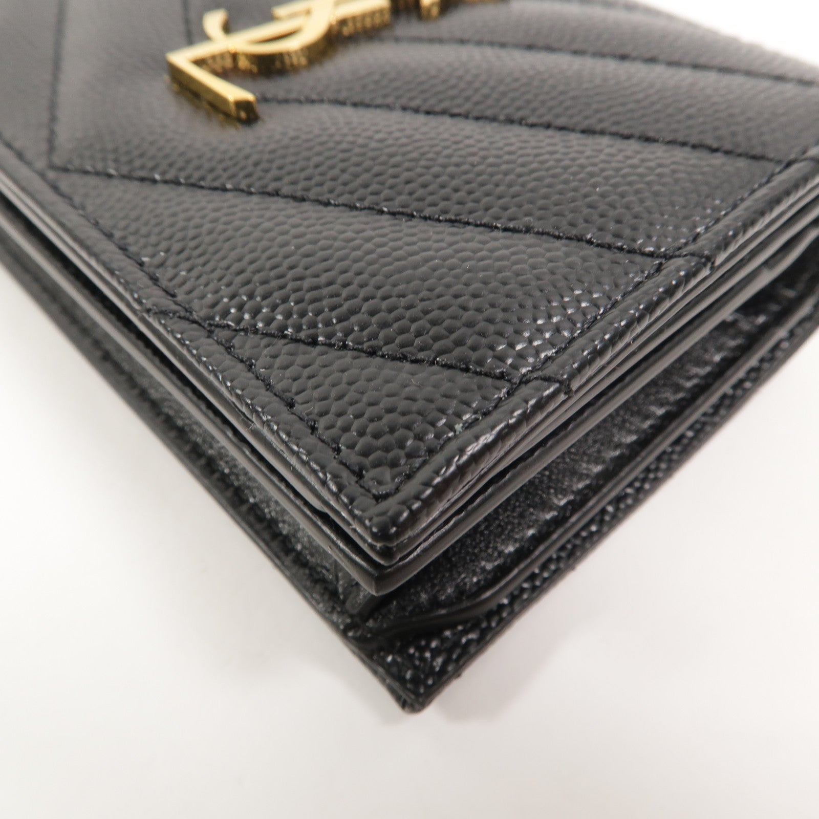 SAINT LAURENT 牛皮皮革Cassandre Matelasse Flap Card Case錢包