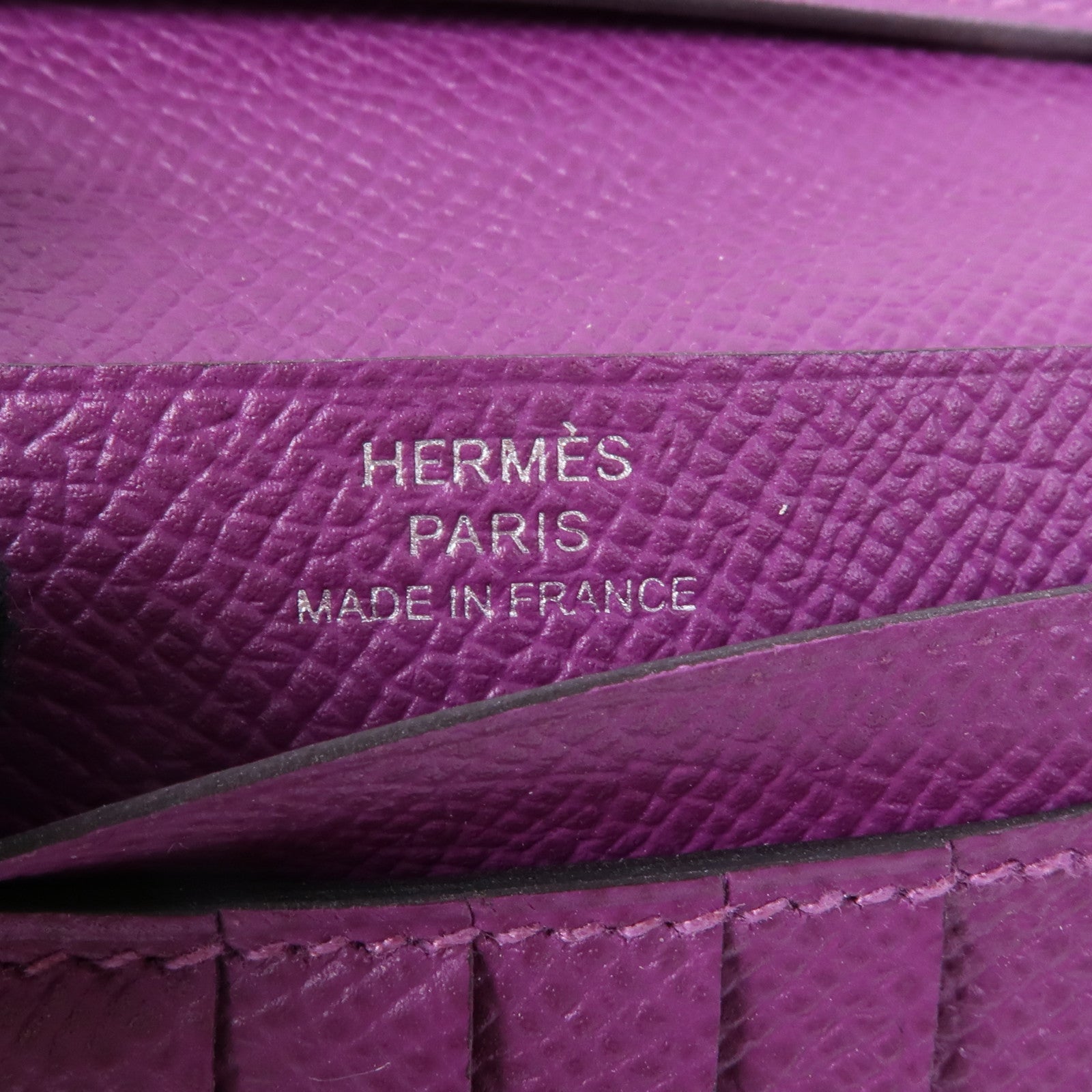 HERMES Epsom皮革Bearn Wallet銀扣錢包Anemone