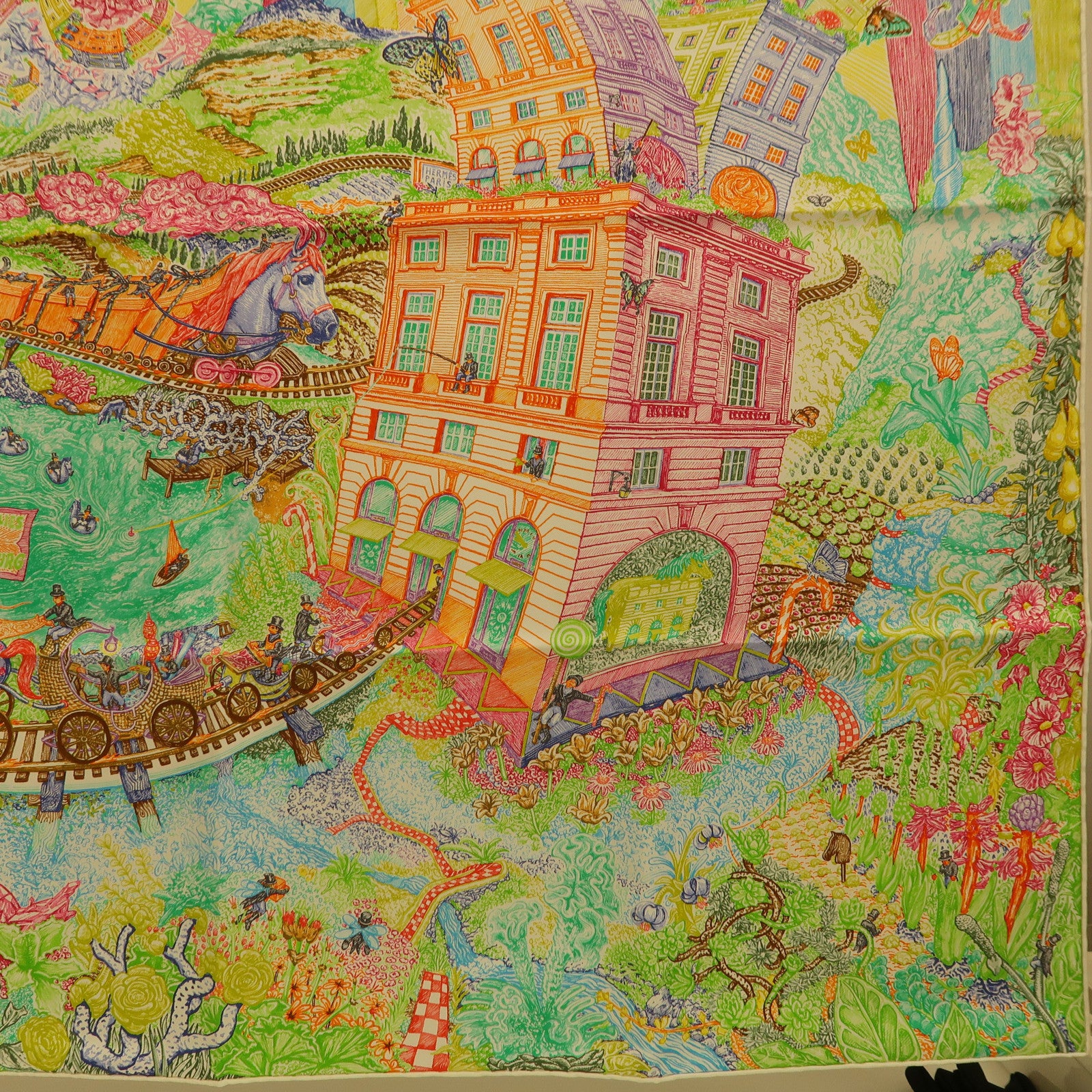 HERMES Scarf Silk Multicolor