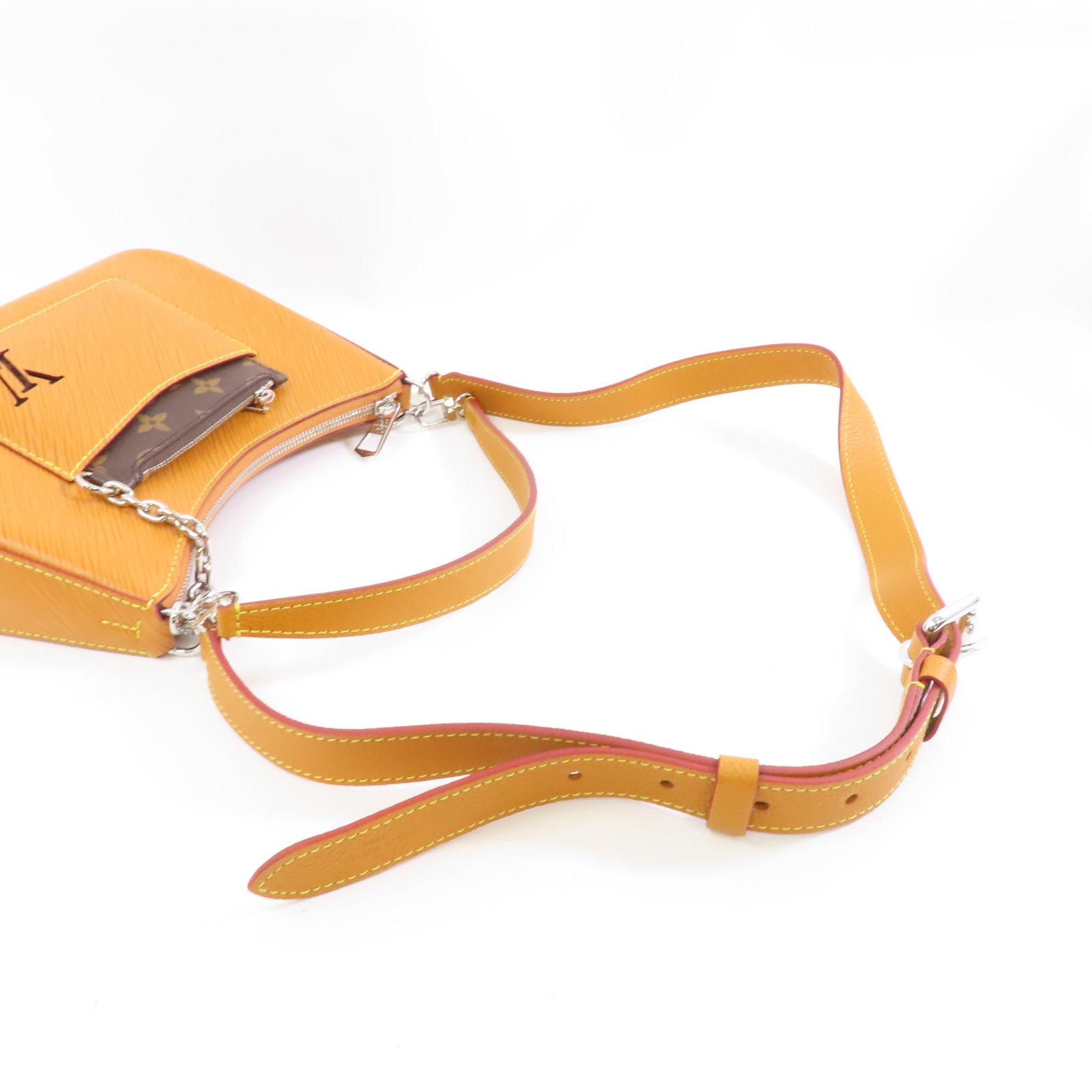 LOUIS VUITTON Epi Marelle金扣手挽肩背兩用袋棕色