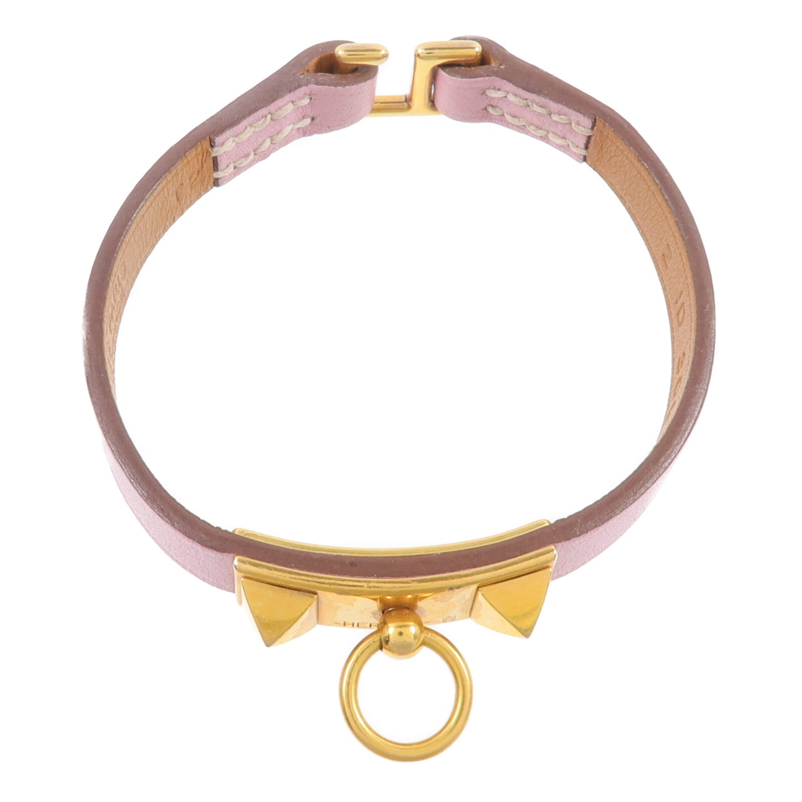 HERMES 【激減優惠】Swift皮革Mini Rivale Bracelet手帶Mauve Sylvestre