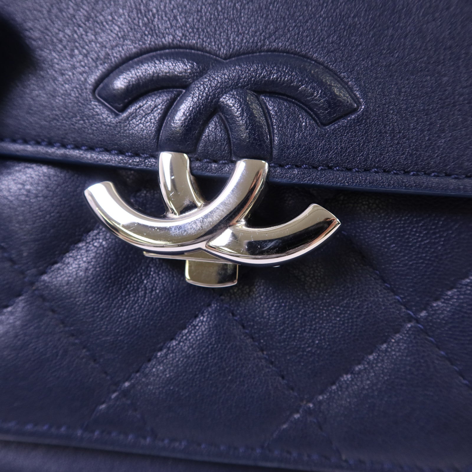 CHANEL 【激減優惠】牛皮皮革2 Way Chain Shoulder Bag銀扣鏈帶肩背袋