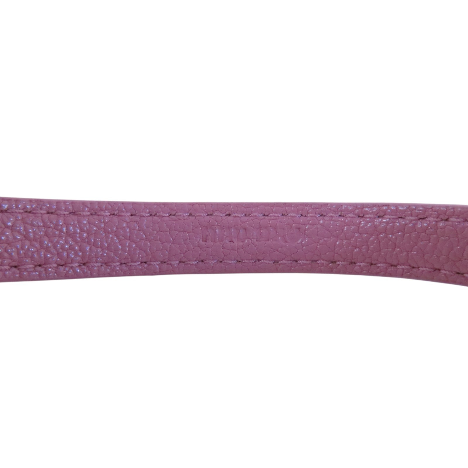 Miu Miu GHW Bracelet Leather Belt Metal Rhinestone Pink