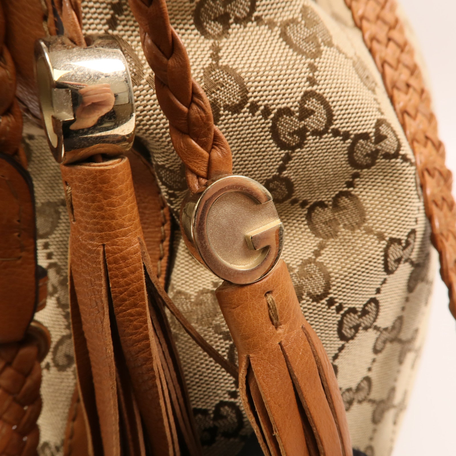 GUCCI 帆布Marrkech GG Hobo金扣肩背袋