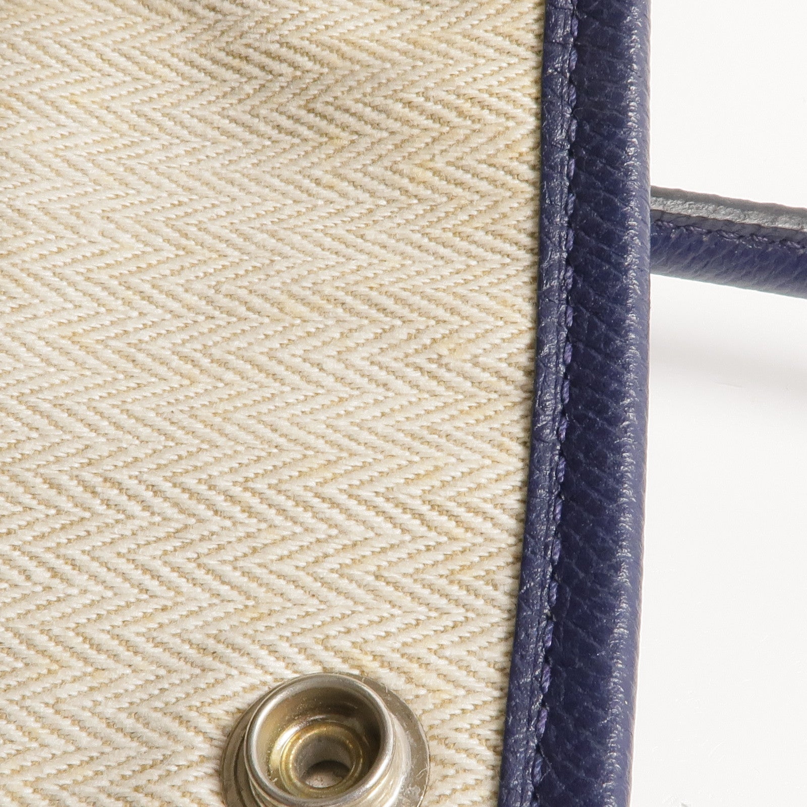 HERMES Epsom皮革Garden Party TPM銀扣手挽袋Bleu Saphir