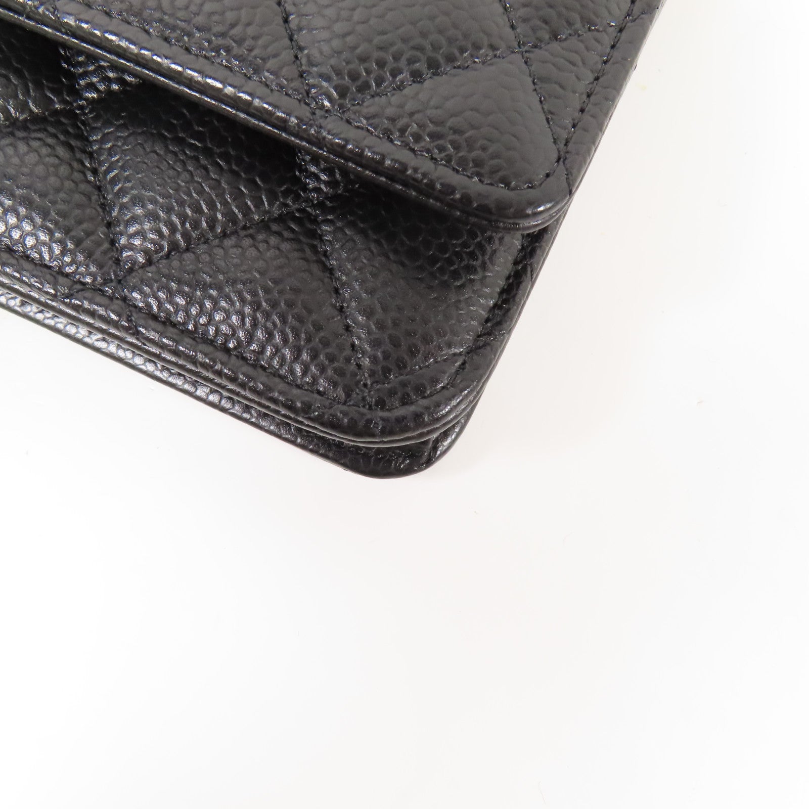 CHANEL 牛皮皮革Woc銀扣鏈帶肩背袋