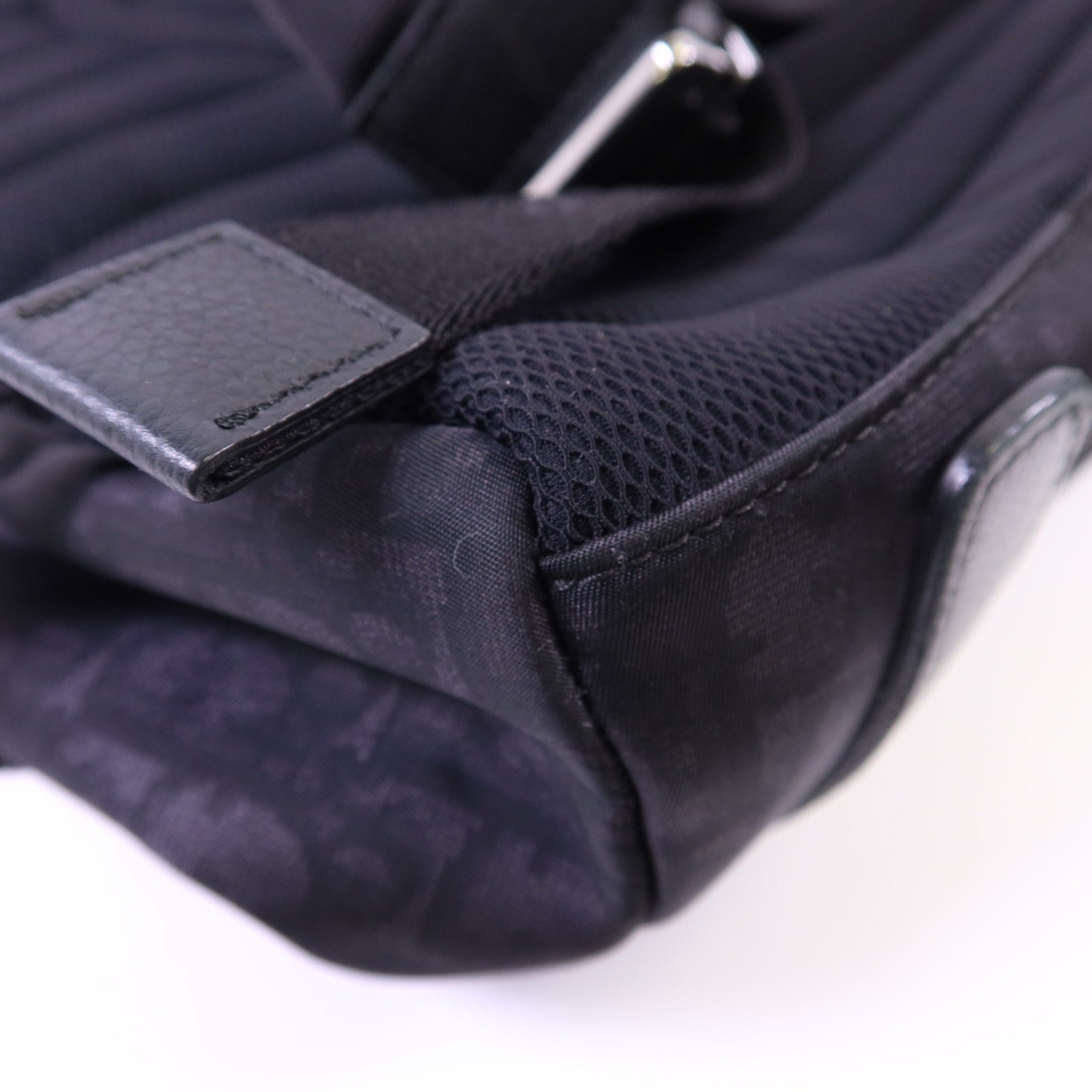 Dior 尼龍/牛皮皮革Trotter Pattern Backpack銀扣背包