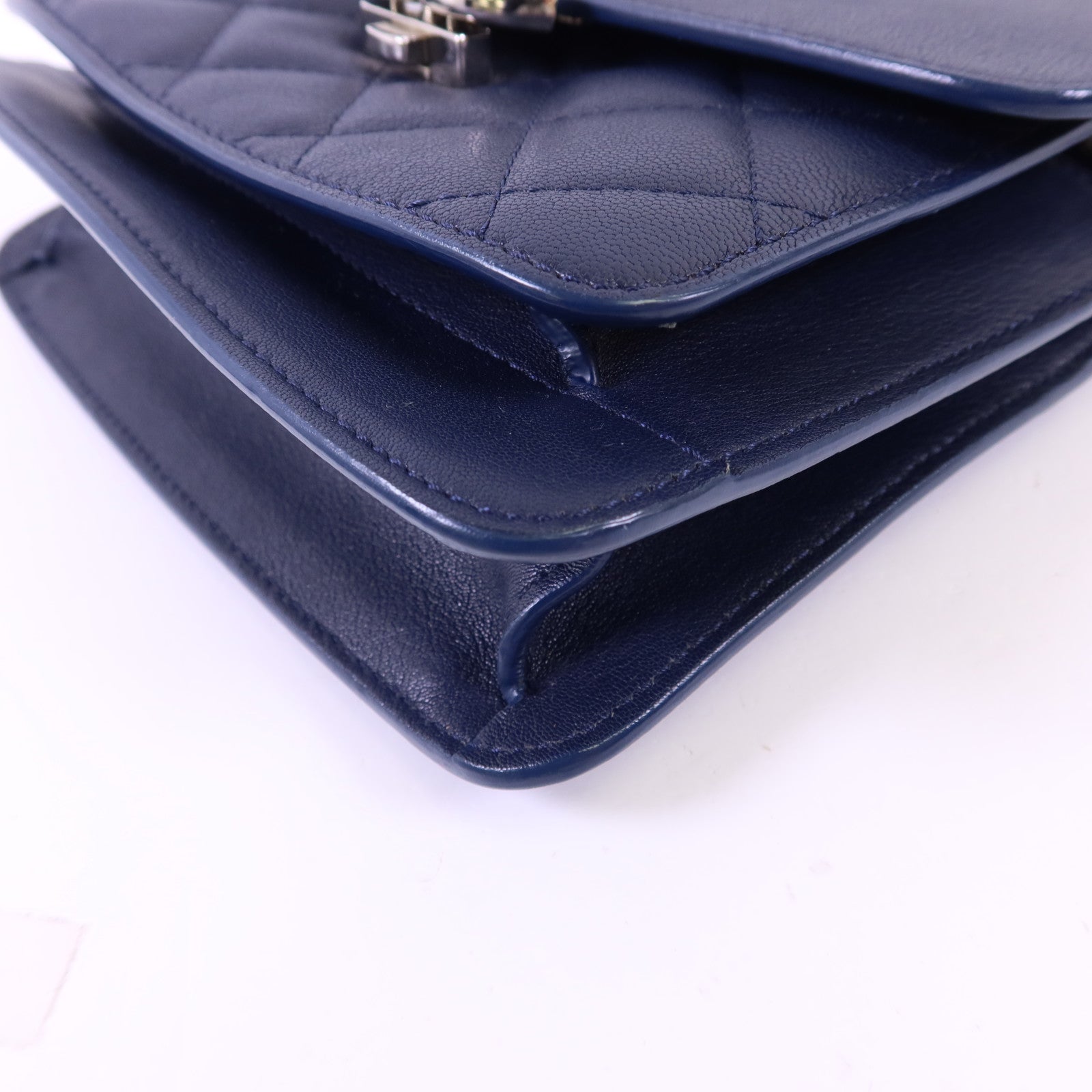 CHANEL 【激減優惠】牛皮皮革2 Way Chain Shoulder Bag銀扣鏈帶肩背袋