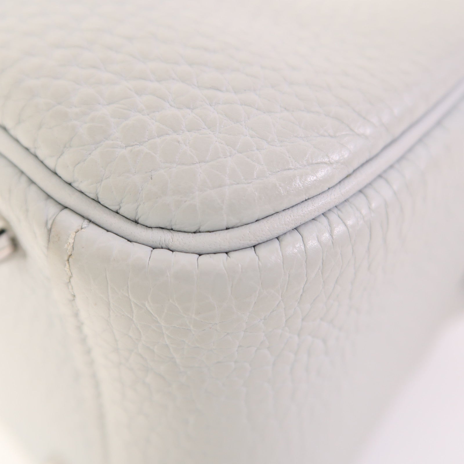 HERMES Clemence皮革Mini Lindy金扣手挽肩背兩用袋Bleu Pale