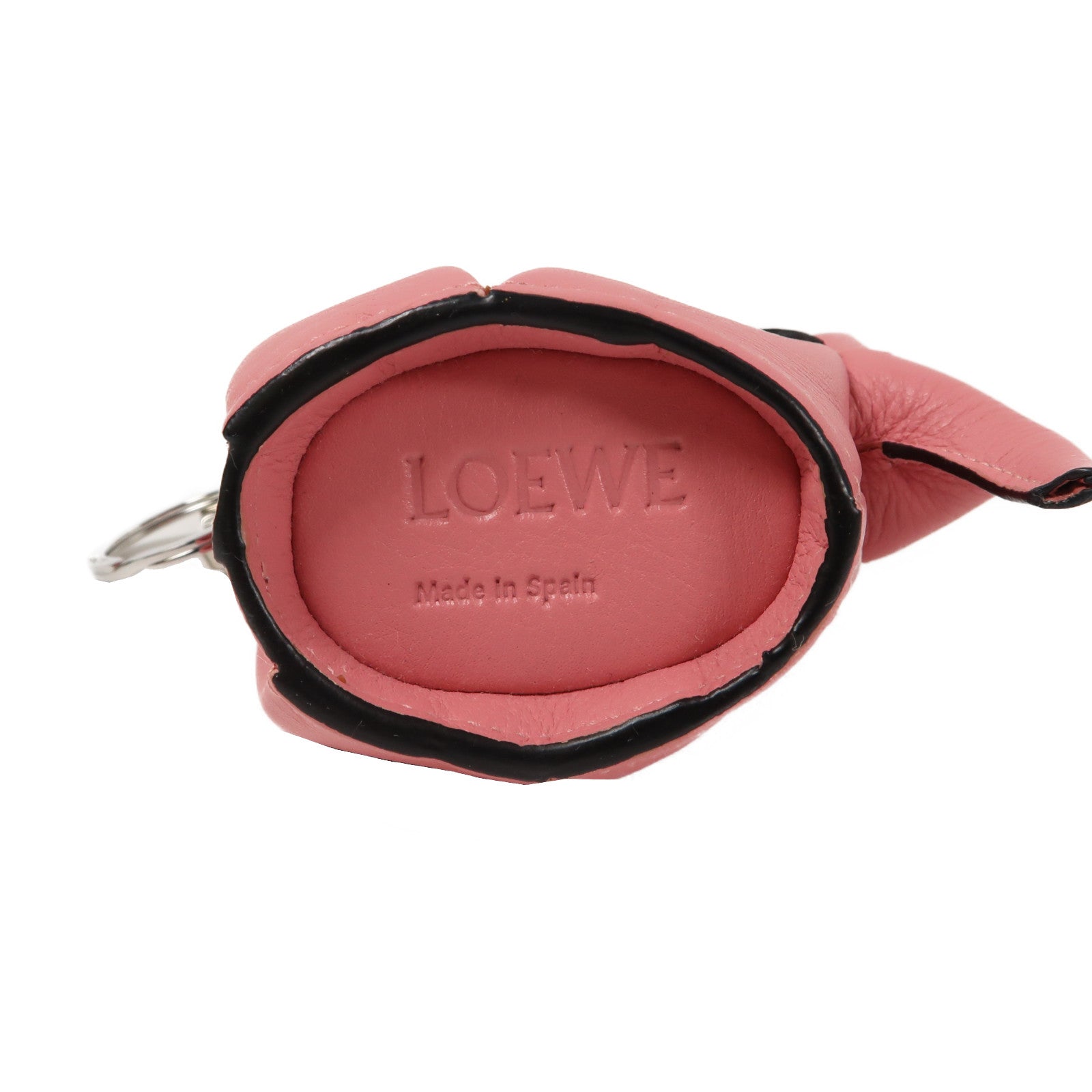 LOEWE 【激減優惠】牛皮皮革Elephant Coin Case銀扣零錢包粉紅色