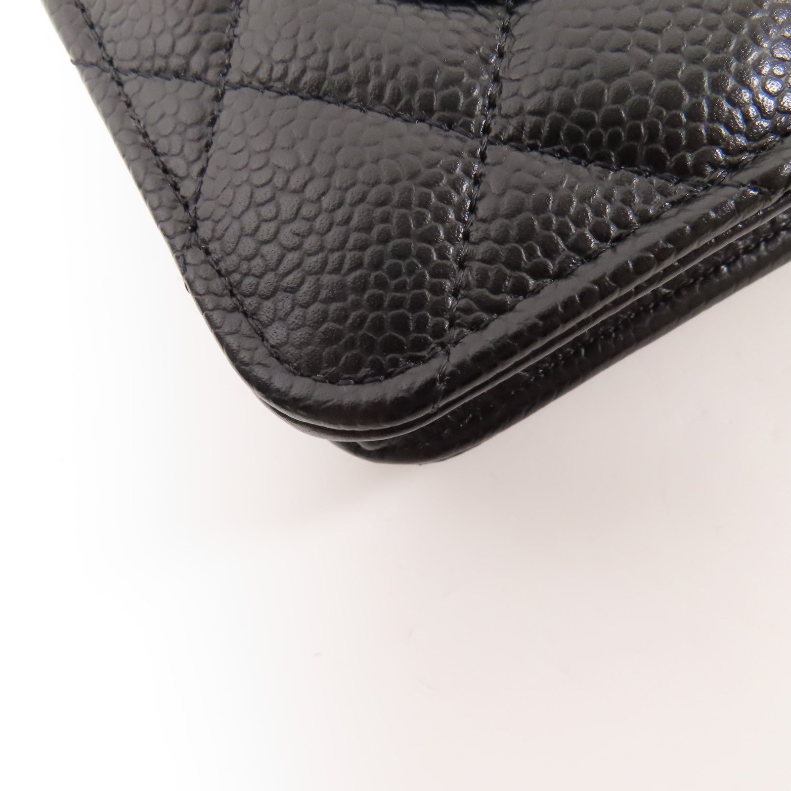 CHANEL 牛皮皮革Woc銀扣鏈帶肩背袋