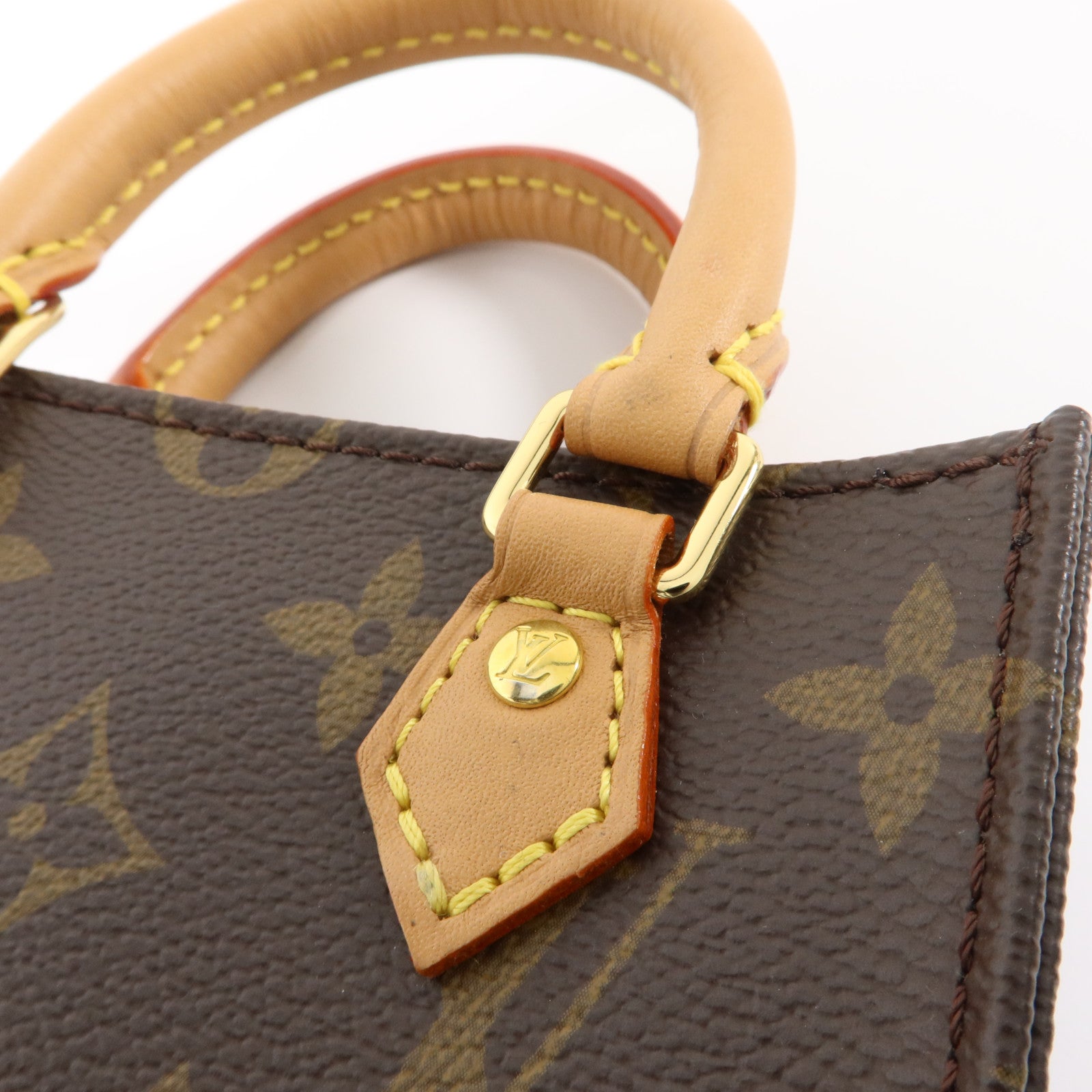 LOUIS VUITTON Monogram Petit Sac Plat手挽肩背兩用袋