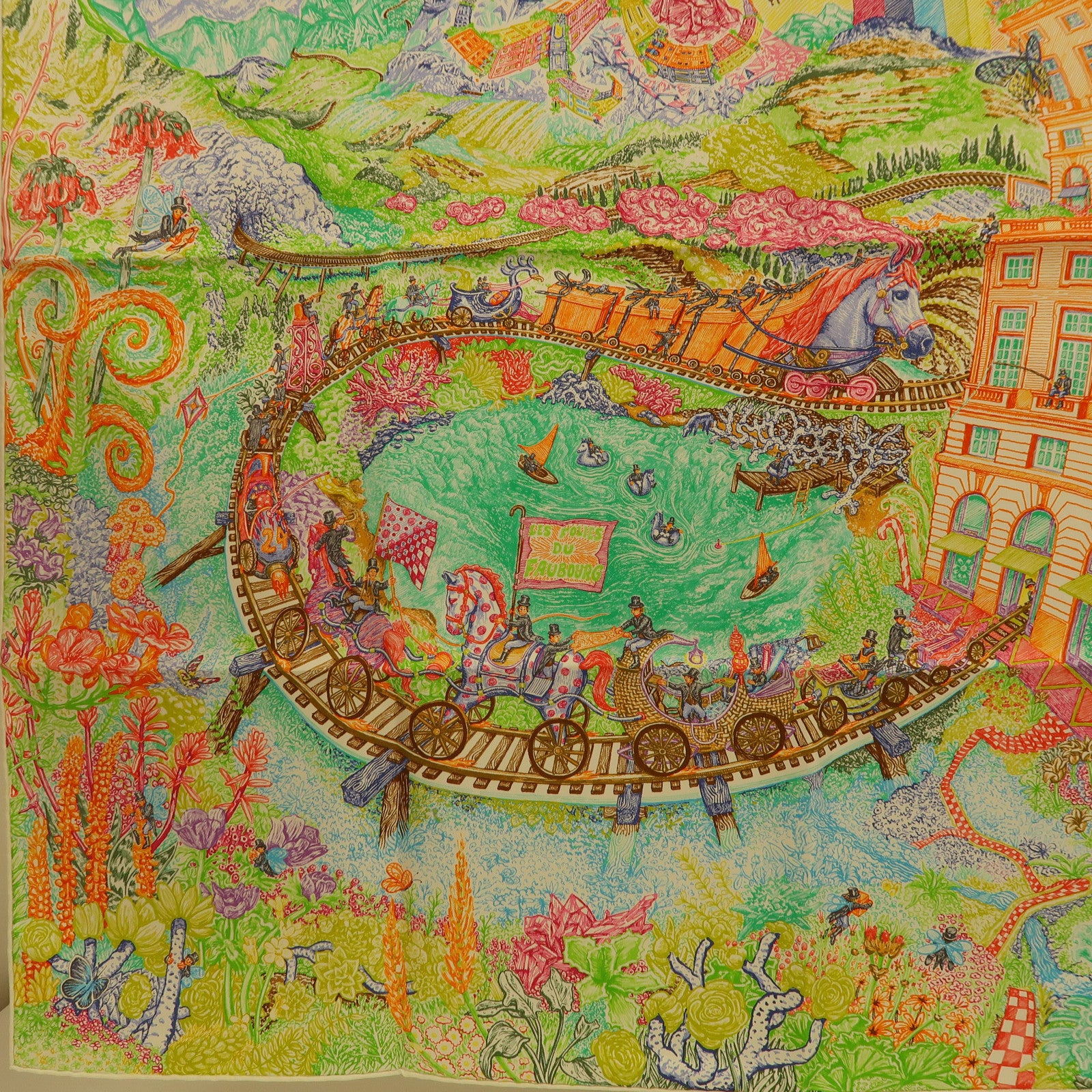 HERMES Scarf Silk Multicolor