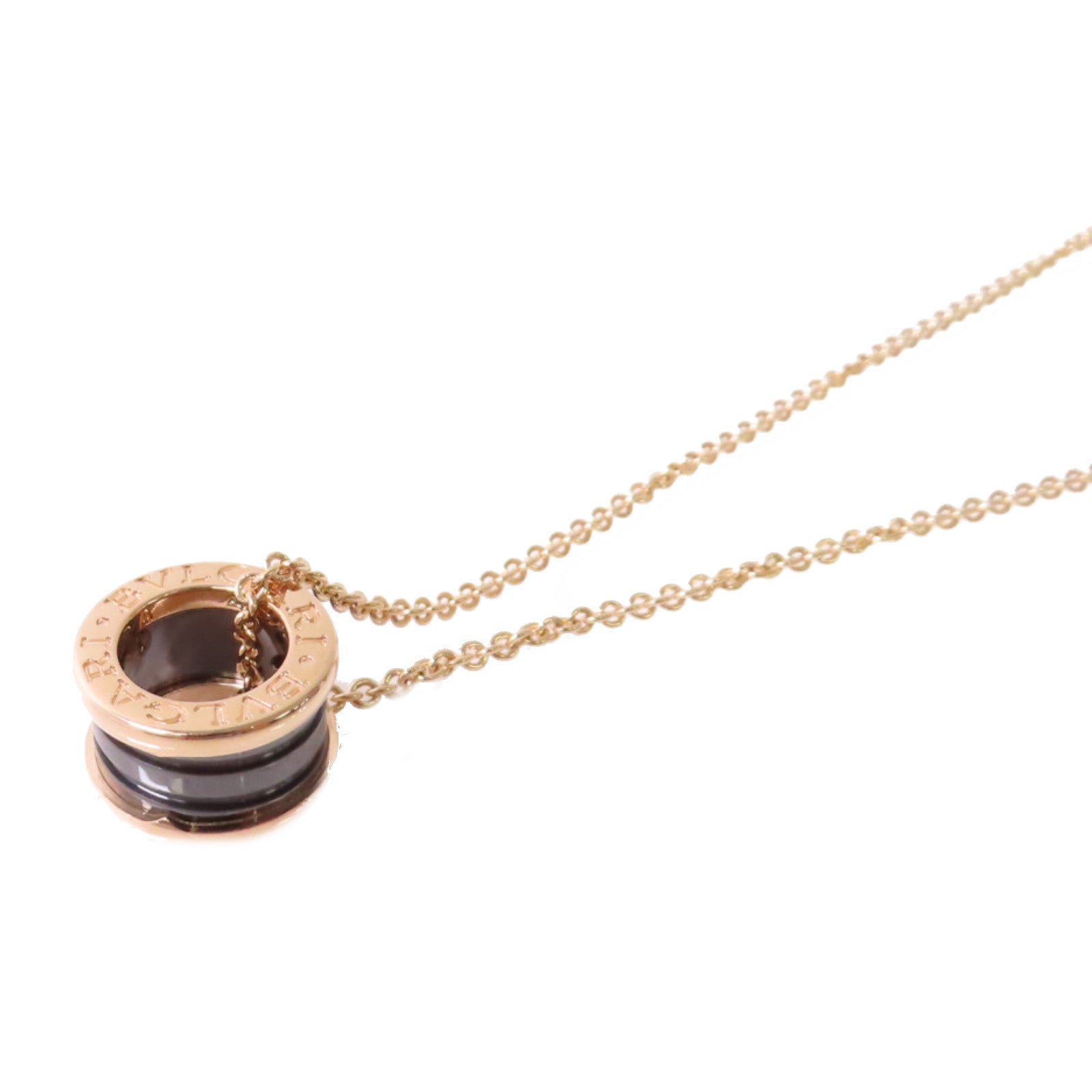 BVLGARI 18K玫瑰金/陶瓷B-Zero 1 Necklace金扣項鍊