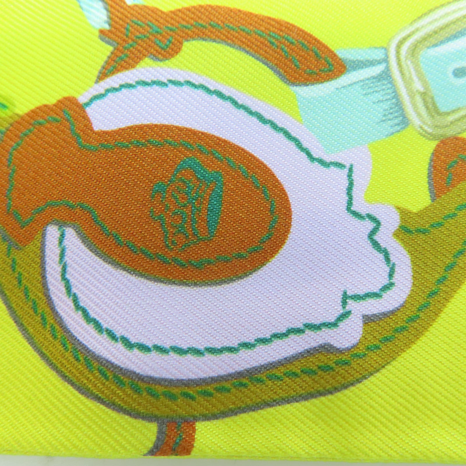 HERMES 【激減優惠】絲質Twilly Scarf絲巾黃色