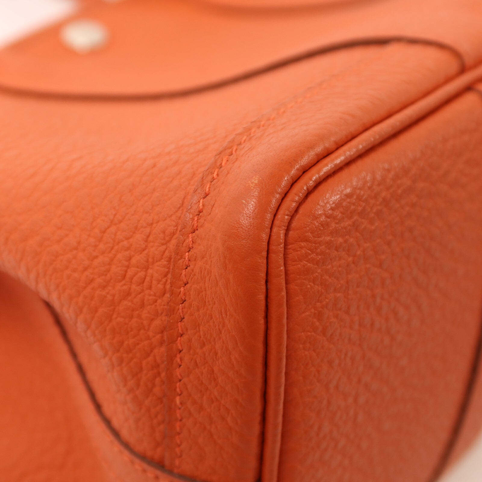 HERMES Negonda皮革Garden Party TPM銀扣手挽袋Capucine